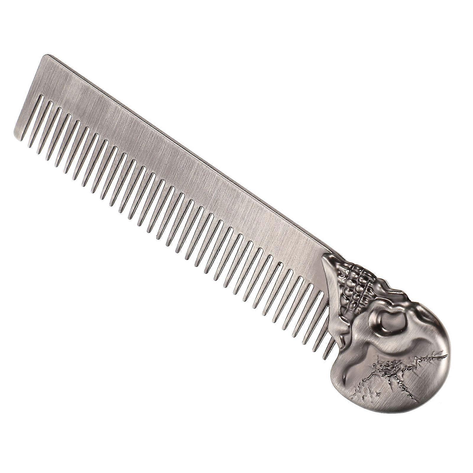 Men Beard Comb Skull Design Durable Comb for Home Zinc Alloy