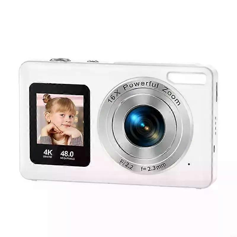 4K UltraHD Digital Camera 64MP Two Screen with 16x Zoom and 64GB Card for Kids Teens Adults
