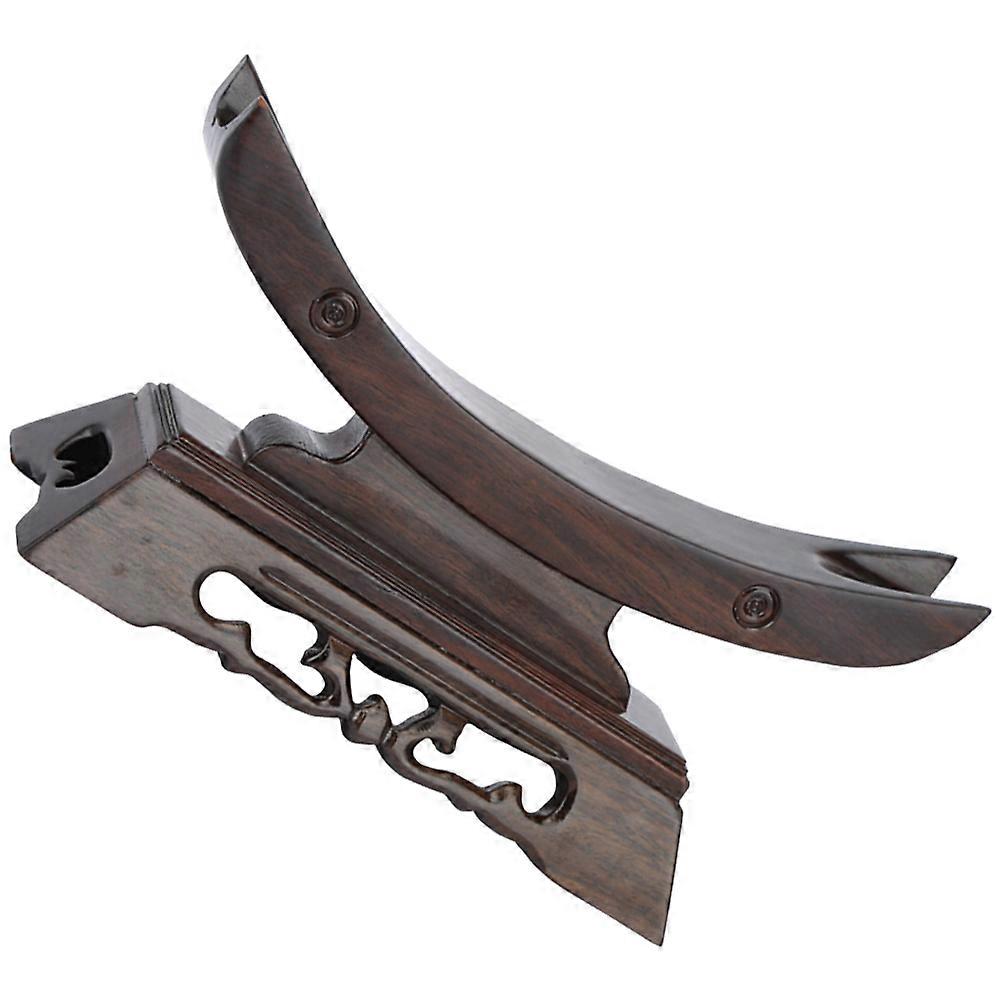 Decorative Sword Holder Wooden Sword Bracket for Storage Use Dark Red