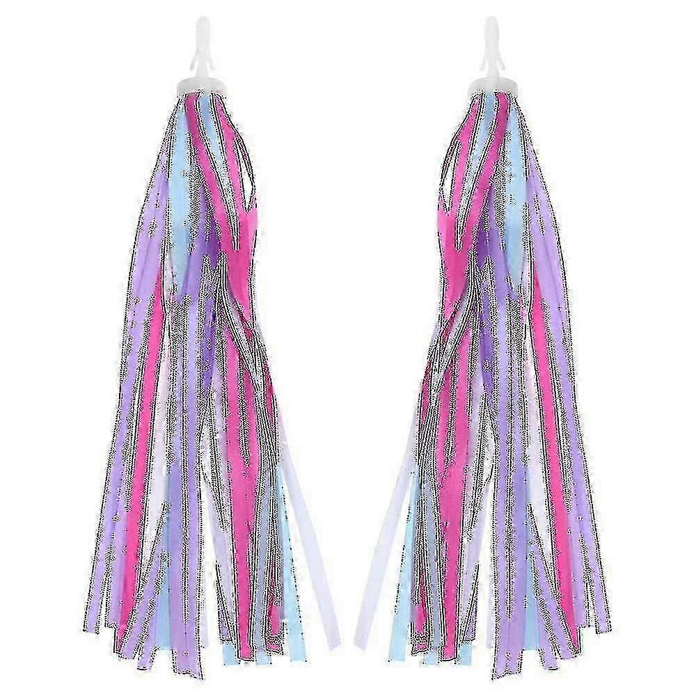 2025 1 Pair Kids Bicycle Tassel Ribbon,children Scooter Handlebar Streamers Bicycle Grips Ribbon Baby Carrier Accessories Easy Attach To Handlebars