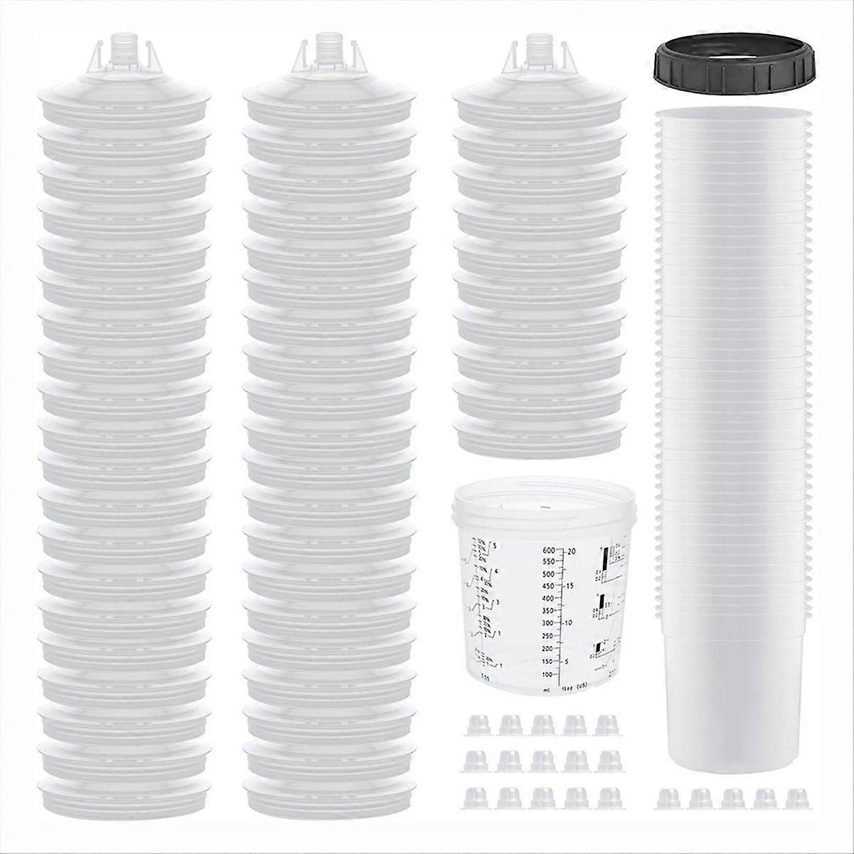 Paint Sprayer Mixing Cup,1.0 System(not 2.0)-50Pcs 20 Ounce Kit