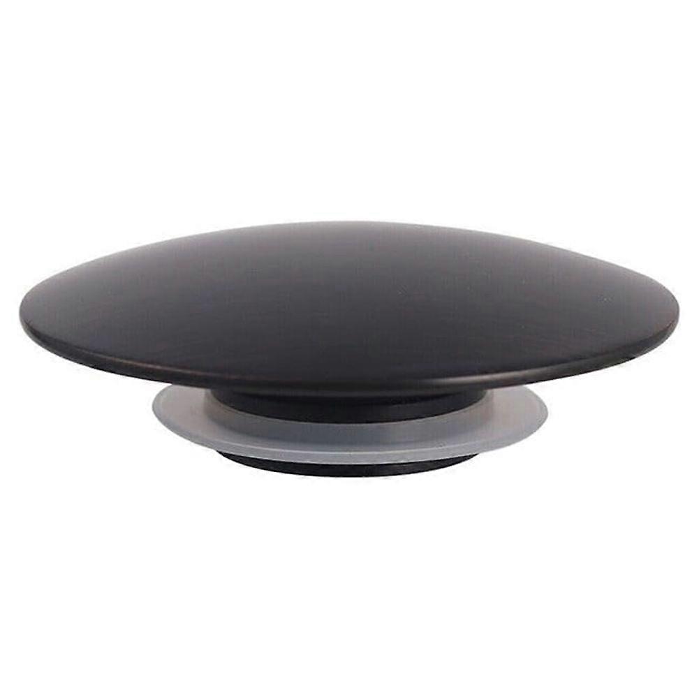 Bathroom Sink Drain, Matte Black Basin Waste Up Bathroom Sink Push Button Click Clack Plug 66mm
