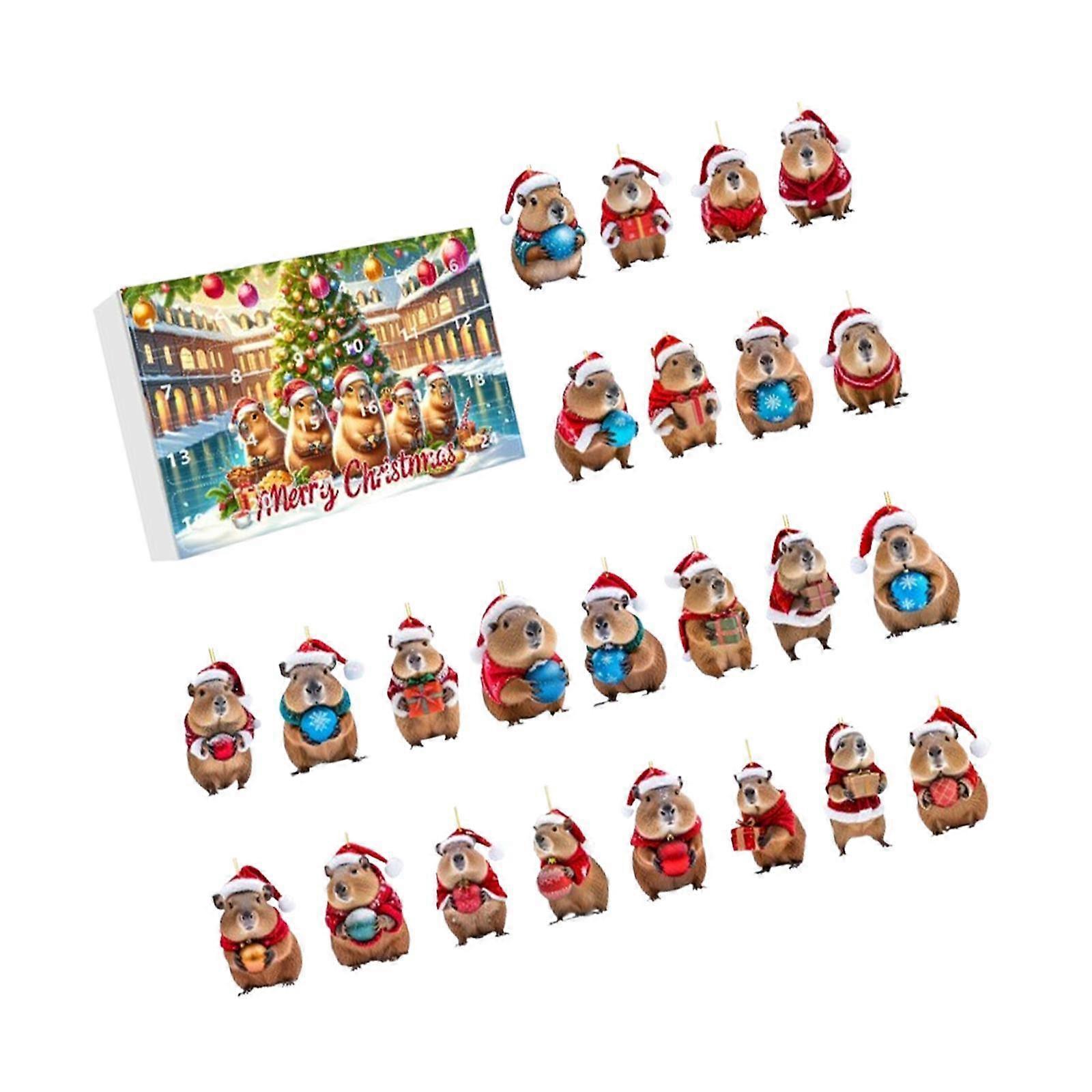 Xmas Advent Calendar Capybara Animal Toys Xmas Christmas Countdown Surprise