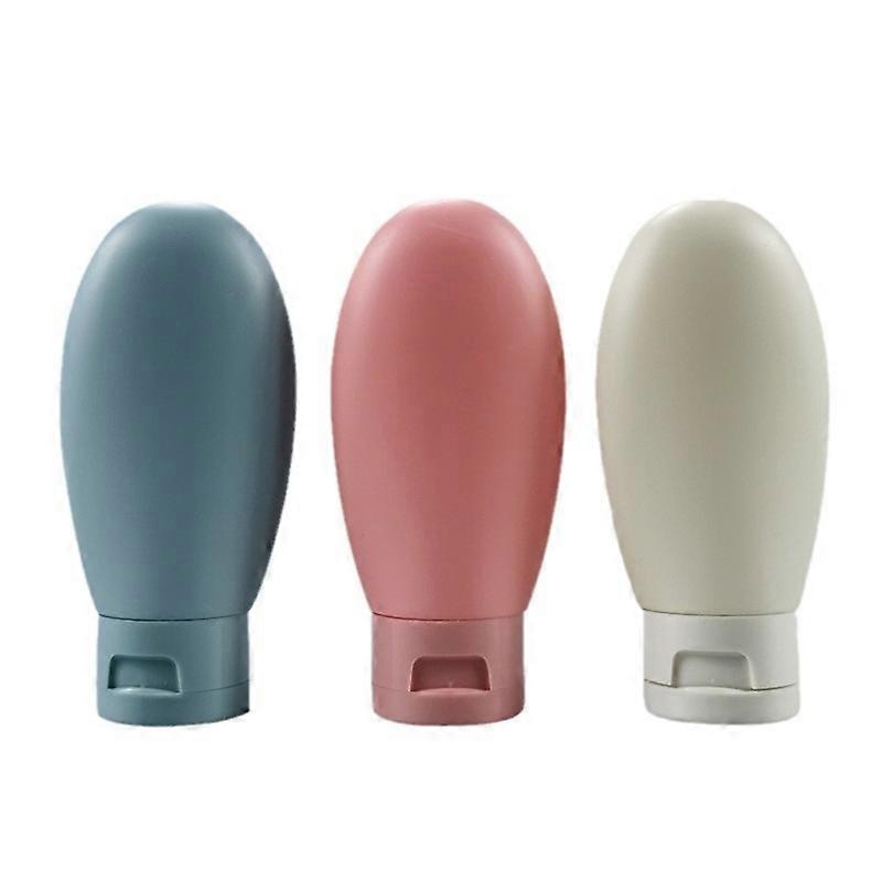 3PCS Travel Bottle Set, 60ml Leak-proof Refillable Containers with Label & Pouch for Shampoo Soap Body Wash