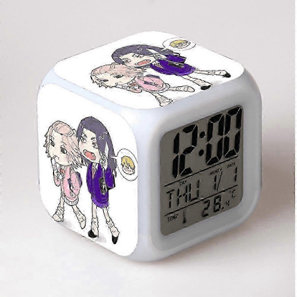 LED Alarm Clock with Tokyo Revengers Pattern - Glowing Digital Desk Clock, Compatible with HTNL#611, Colorful Gift for Kids & Adults