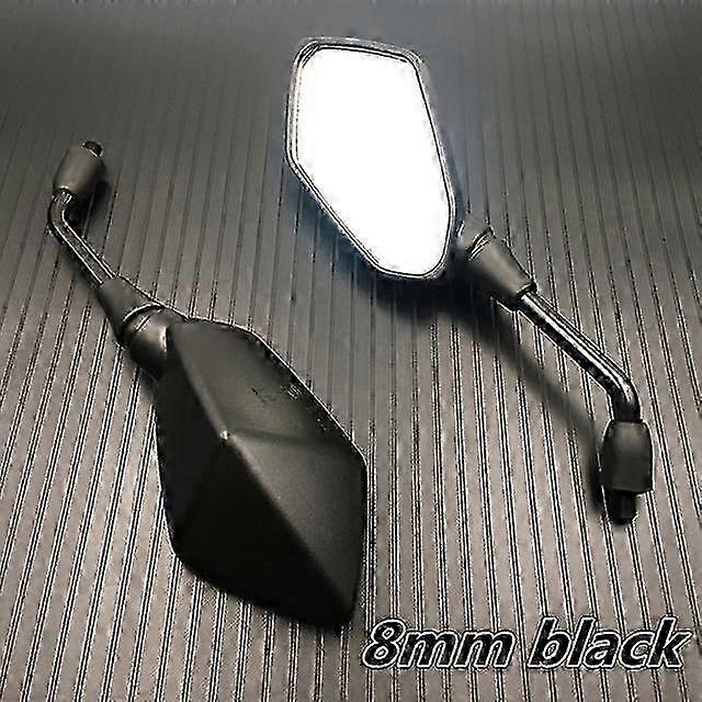 2pcs 8mm 10mm Motorcycle Rearview Mirrors Convex Wide Angle Adjustable Bicycle Bike Handlebar Side Flexible Rear View Mirror