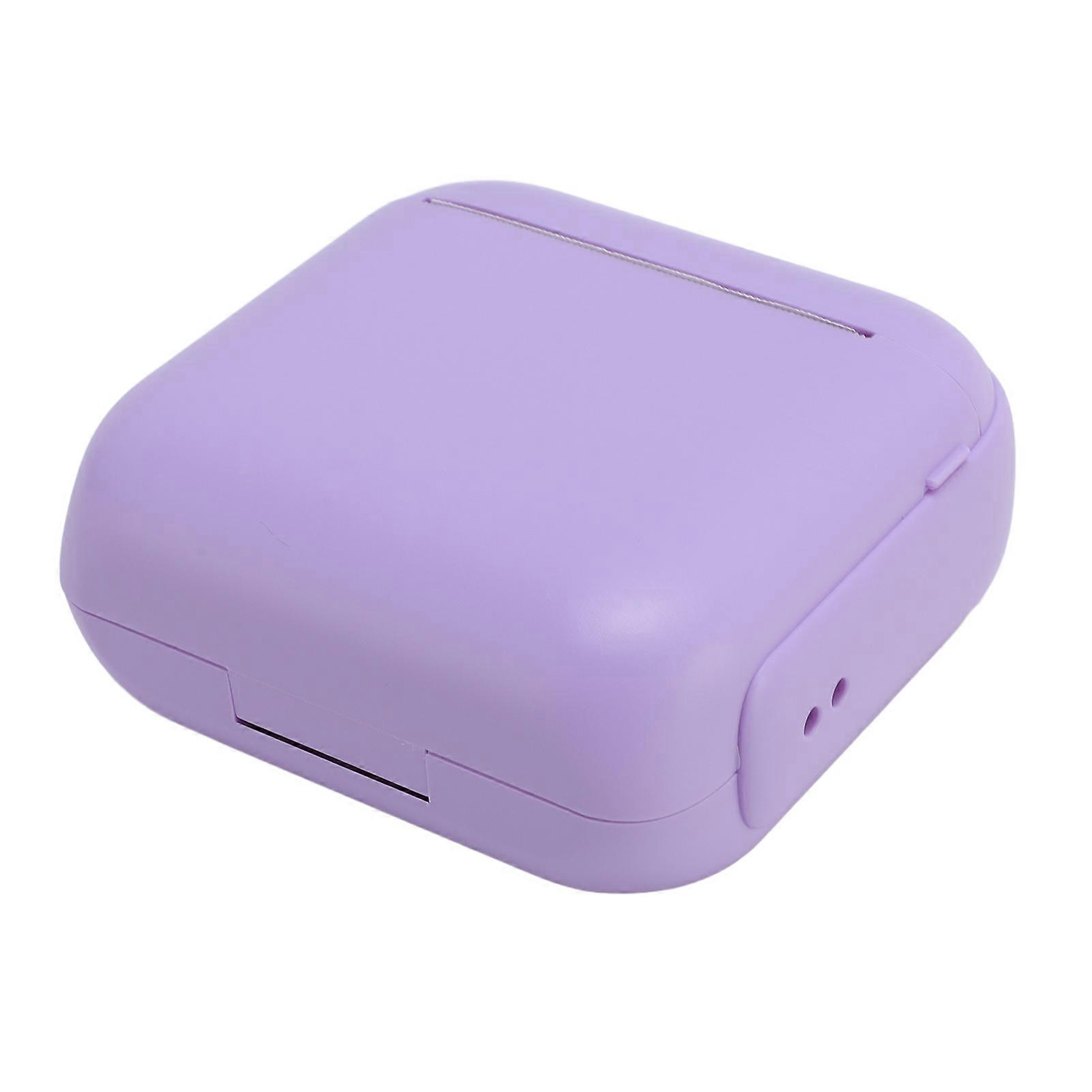 Small Thermal Printer BT 203dpi Portable Pocket Printer for Bill Photo Memo Wrong Question Printer Violet 