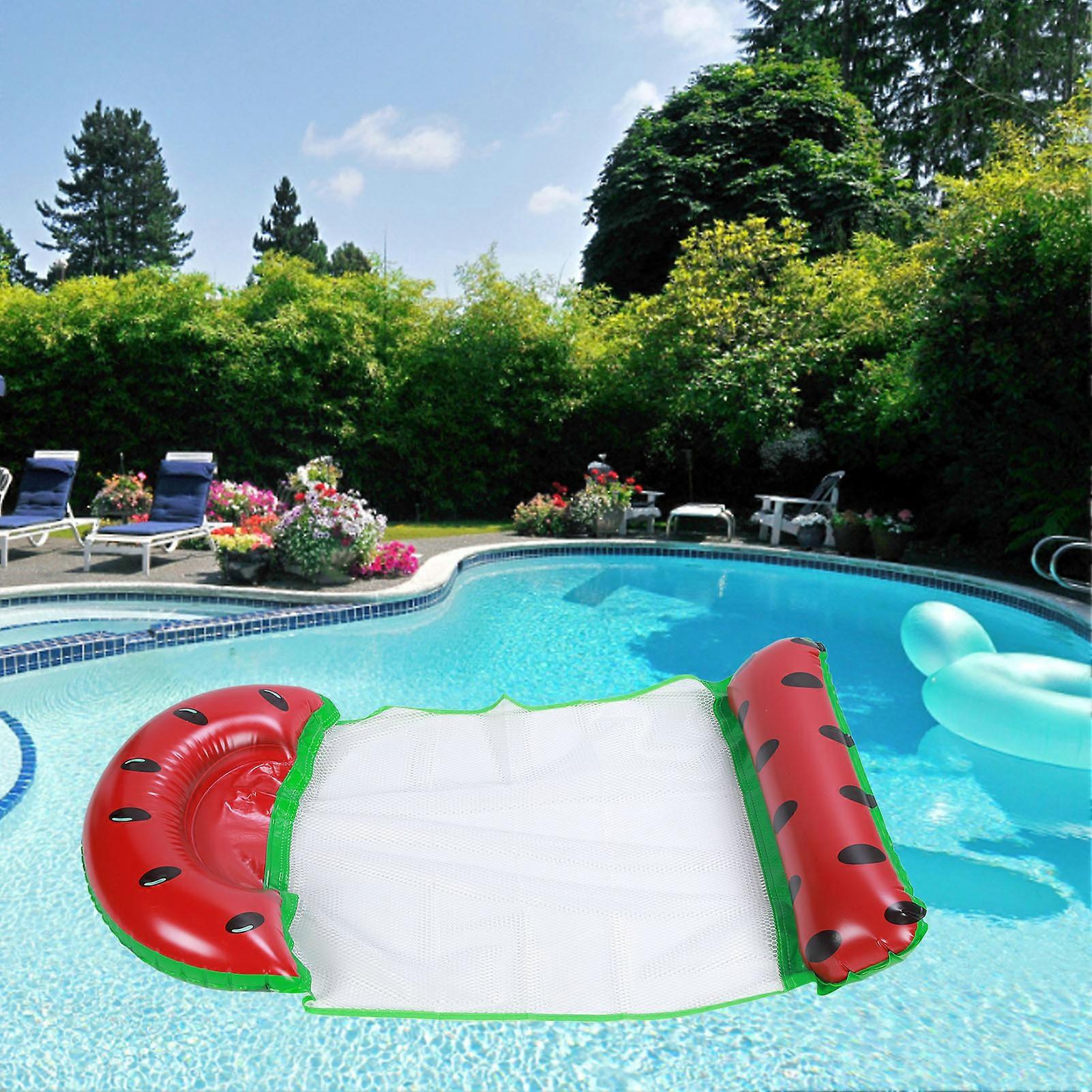 Folding Water Inflatable Floating Hammock Thickened Watermelon Foldable Pool Swimming Float Hammock 