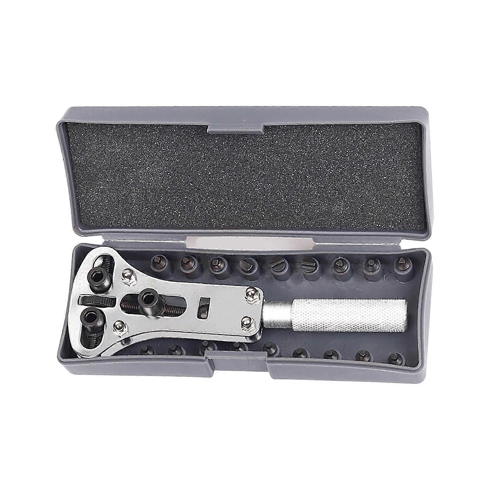 MultiPurpose Watch Back Opener Three Prong Steel Repair Tool with Easy Grip Handle for Various Watch Model And Brand  Grey