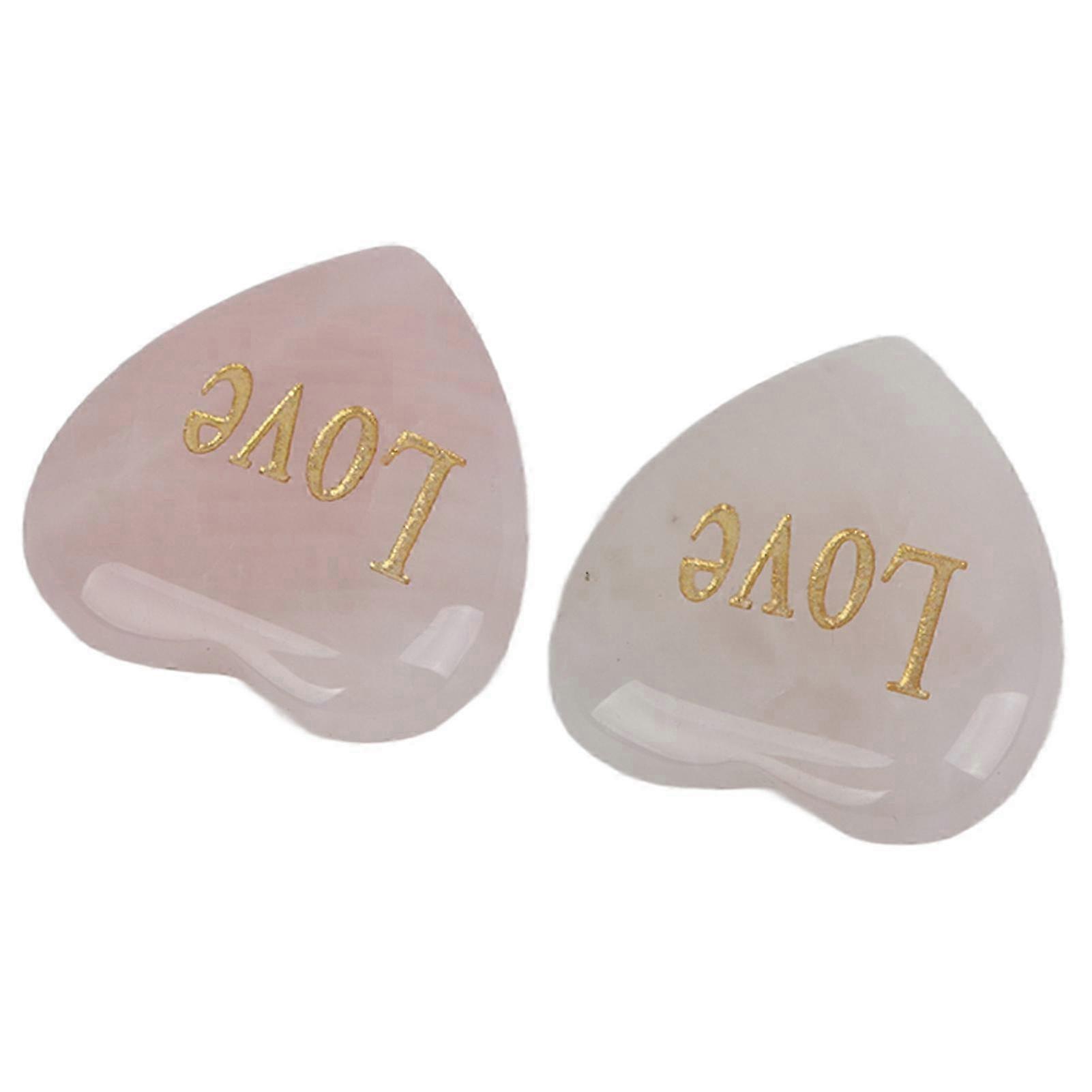 Pedras do Coração de Chakra para Limpeza e Relaxamento Energético - 2pcs