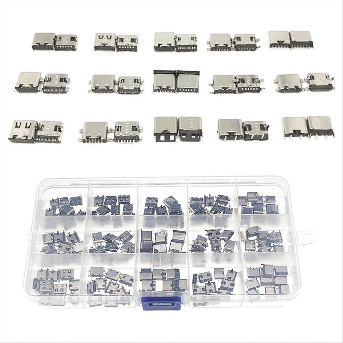 150Pcs/Box Type C USB Female Jack Connector Charging Port Dock PCB SMD SMT USB-C Socket for Phone D