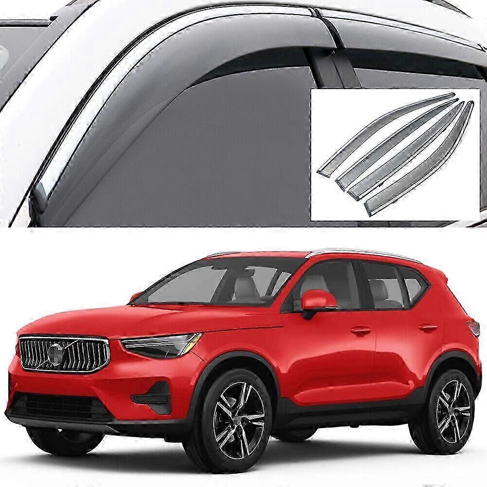Car Side Window Visor Vent Deflectors Shade Rain Guards For 2019-2024 Volvo Xc40