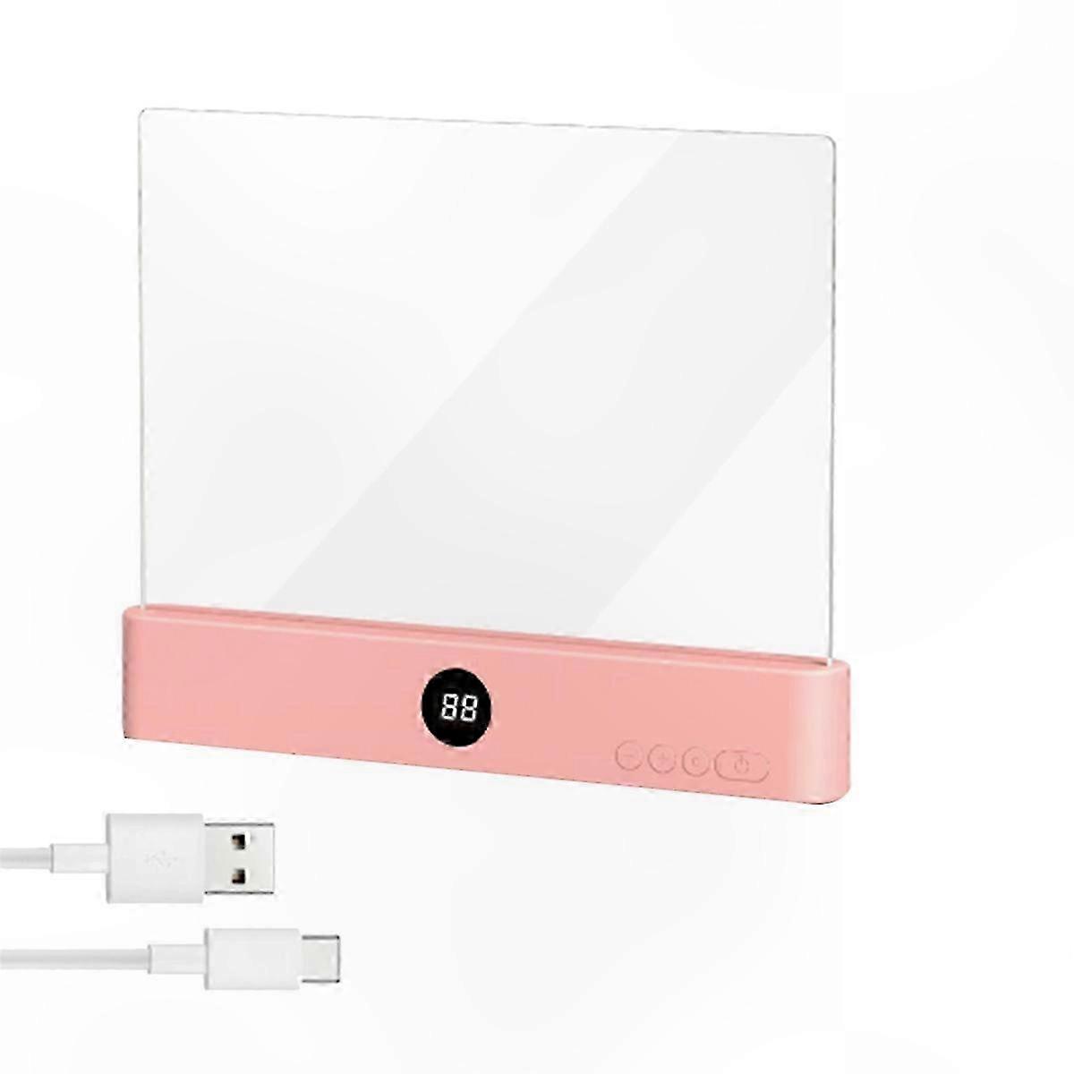 LED Reading Light, Rechargeable Flat Book Lamp with 3 Color Modes & Timer, Full-Page Illumination for Books and Documents