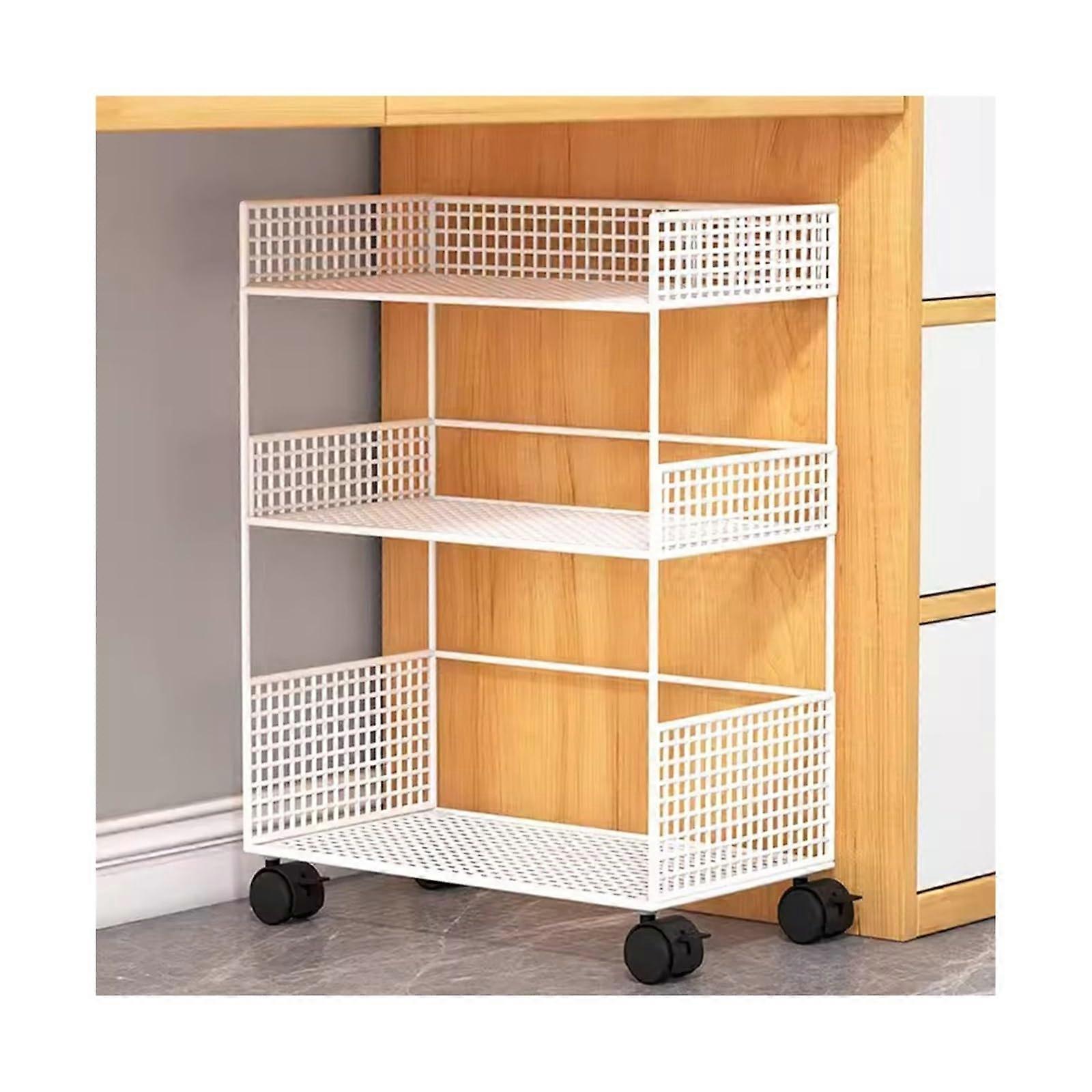 Under The Desk Storage Rack Movable With Wheels FloorStanding Bookshelf For Office Cart Book Library Trolley