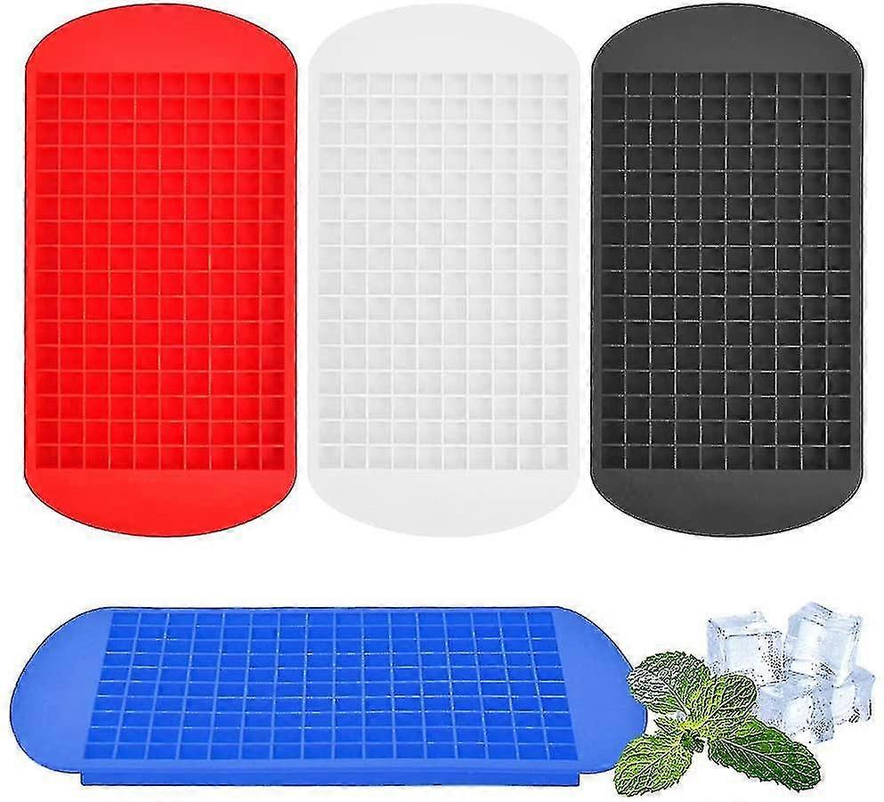 Set of 4 Silicone Ice Tray Molds with 160 Grids for Small Ice Cubes (New Arrival)