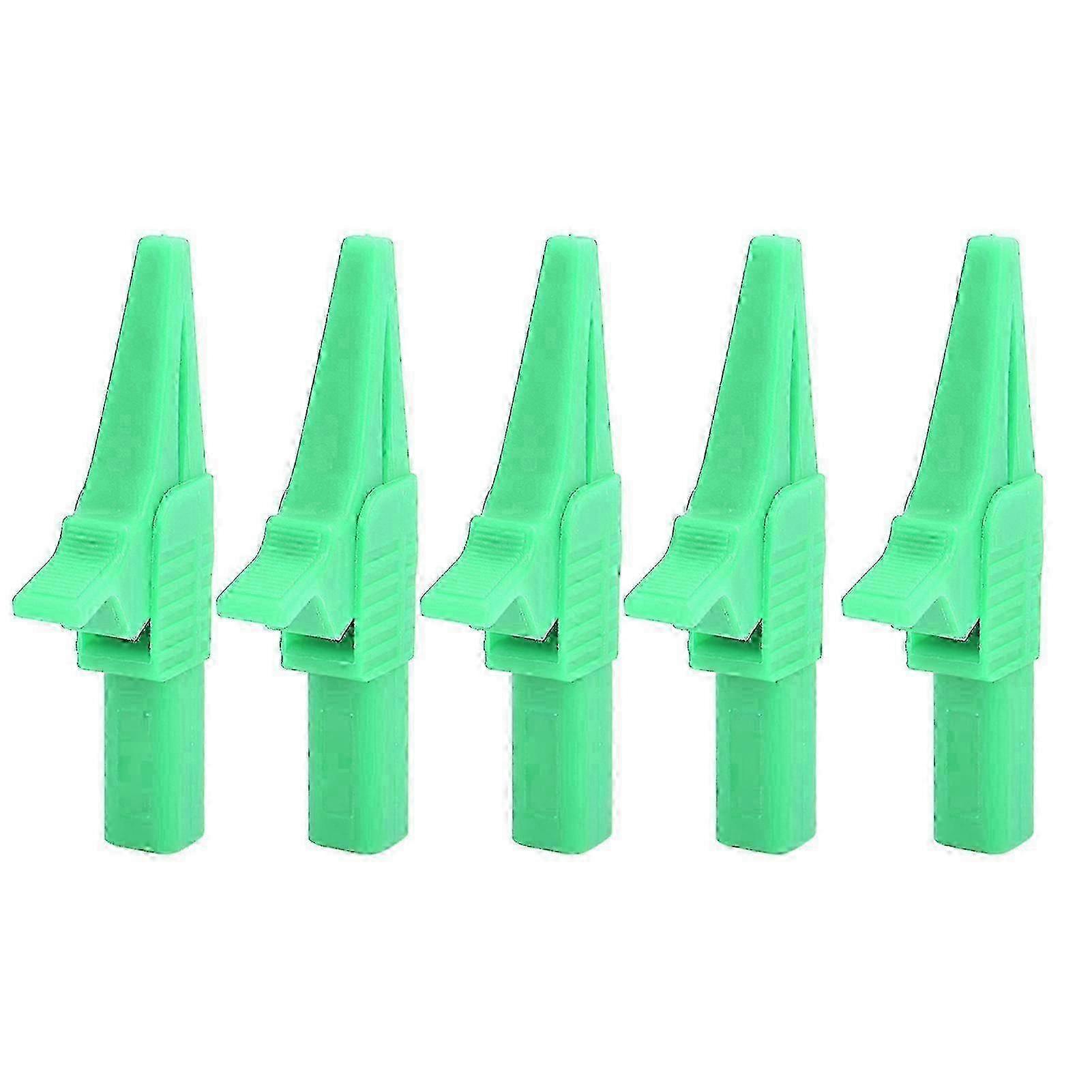 5pcs J.60039 Safety Test Clips Multifunction Safety Type Test Clamp with 4mm Socket for Electronic InstrumentsGreen 2025