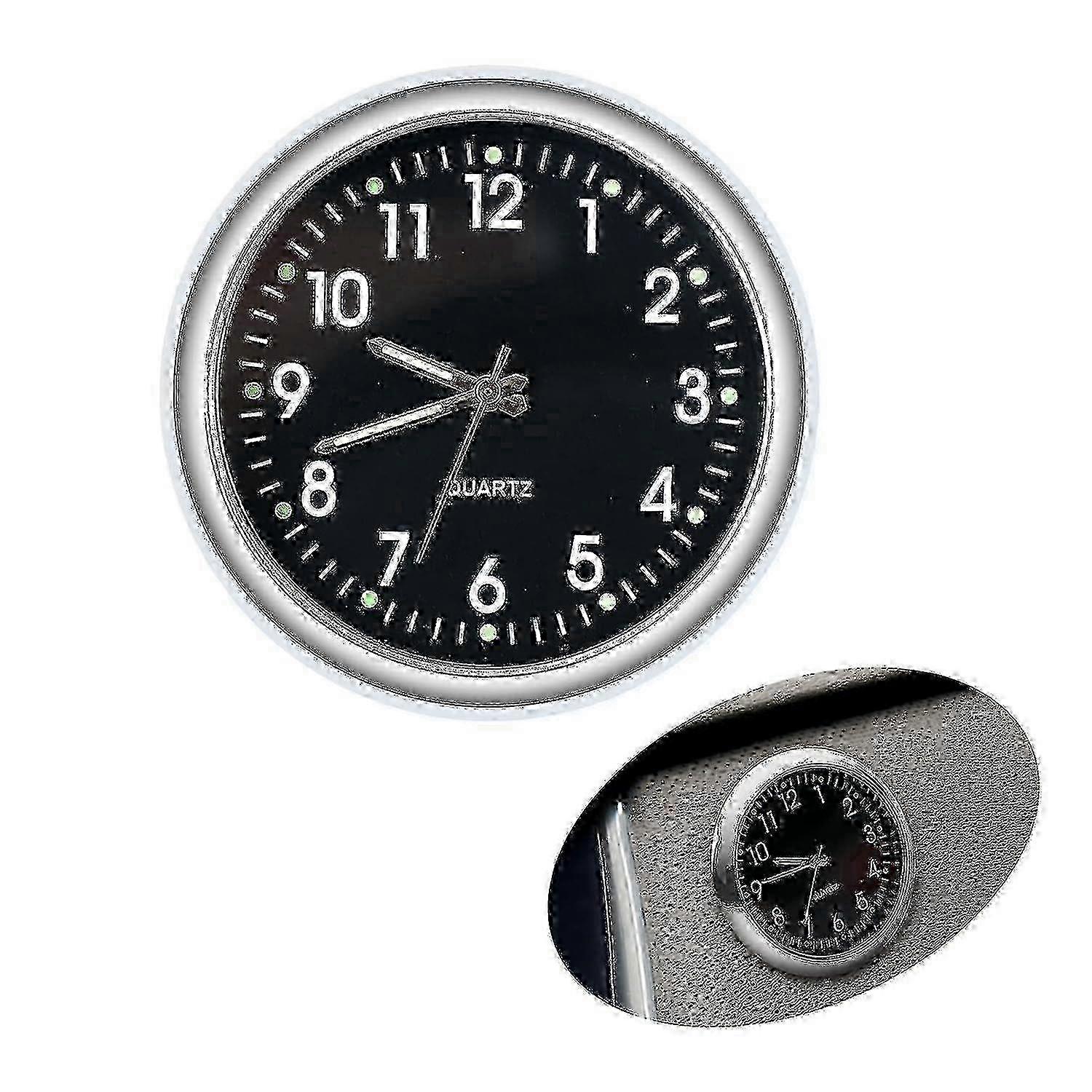 Stick-On Luminous Analog Clock for Dashboard Mini Car, Boat & Bike Clock 2025