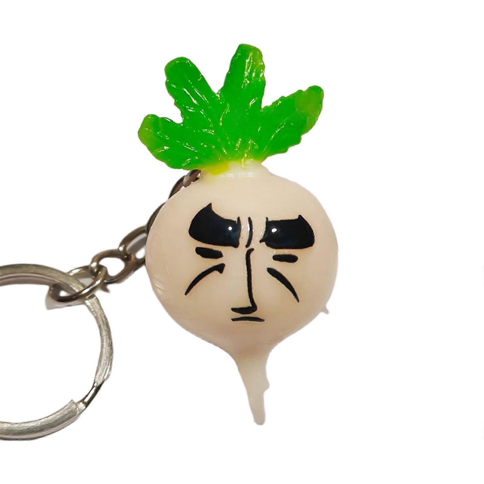 Environmental Friendly Soft Rosin Vegetable Keychain Thin Permanent Decoration For Daily Use Multicolor