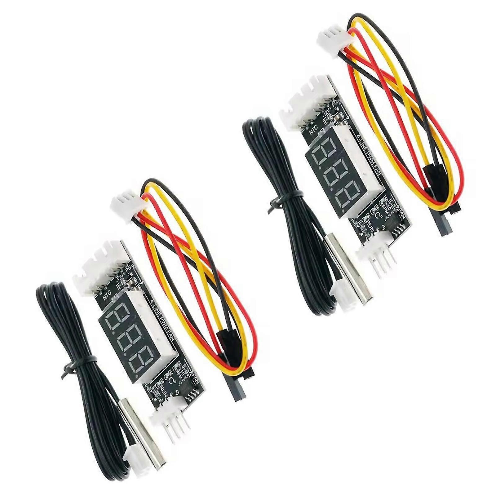 Digital Display PWM Fan Temperature Speed Controller 12V 3A 4Wire With Stop Function Speed Regulator High Reliable Multicolor