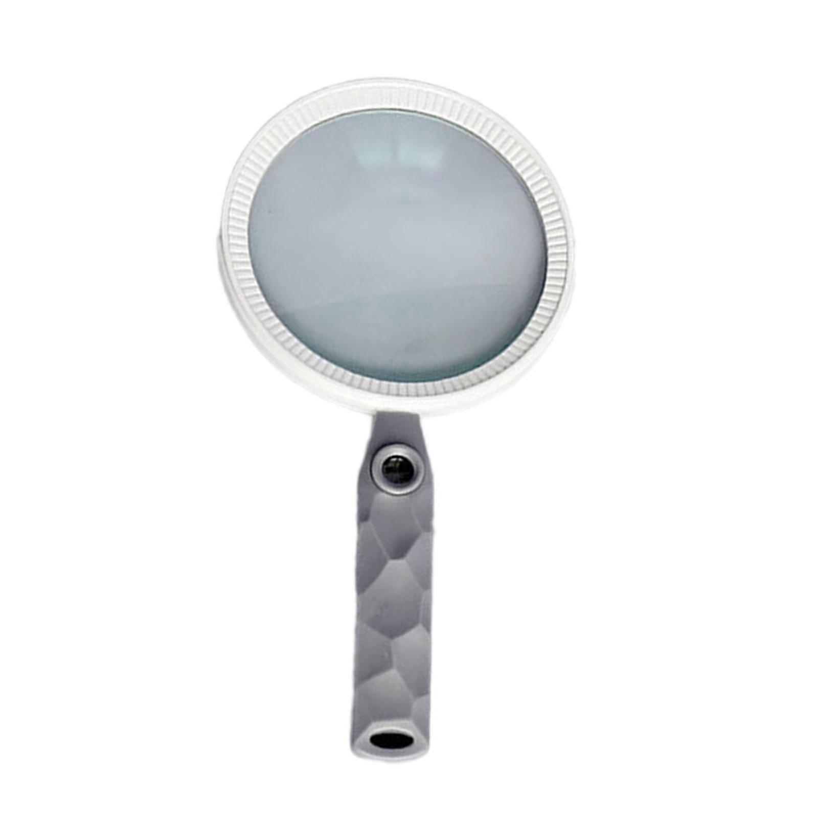 Portable Magnifying Glass Handheld ABS Magnifier Handle Magnification Tool  For Reading Craft Hobbies Classroom Activity Multicolor