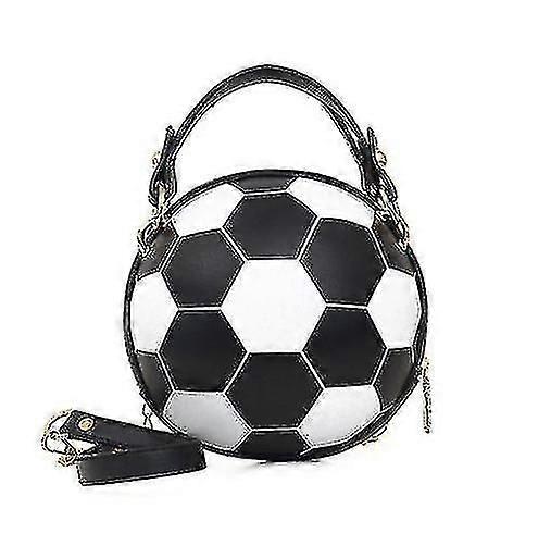 حقيبة الكتف كرة السلة على شكل محفظة للنساء حقيبة كروية جلد كروية أسود