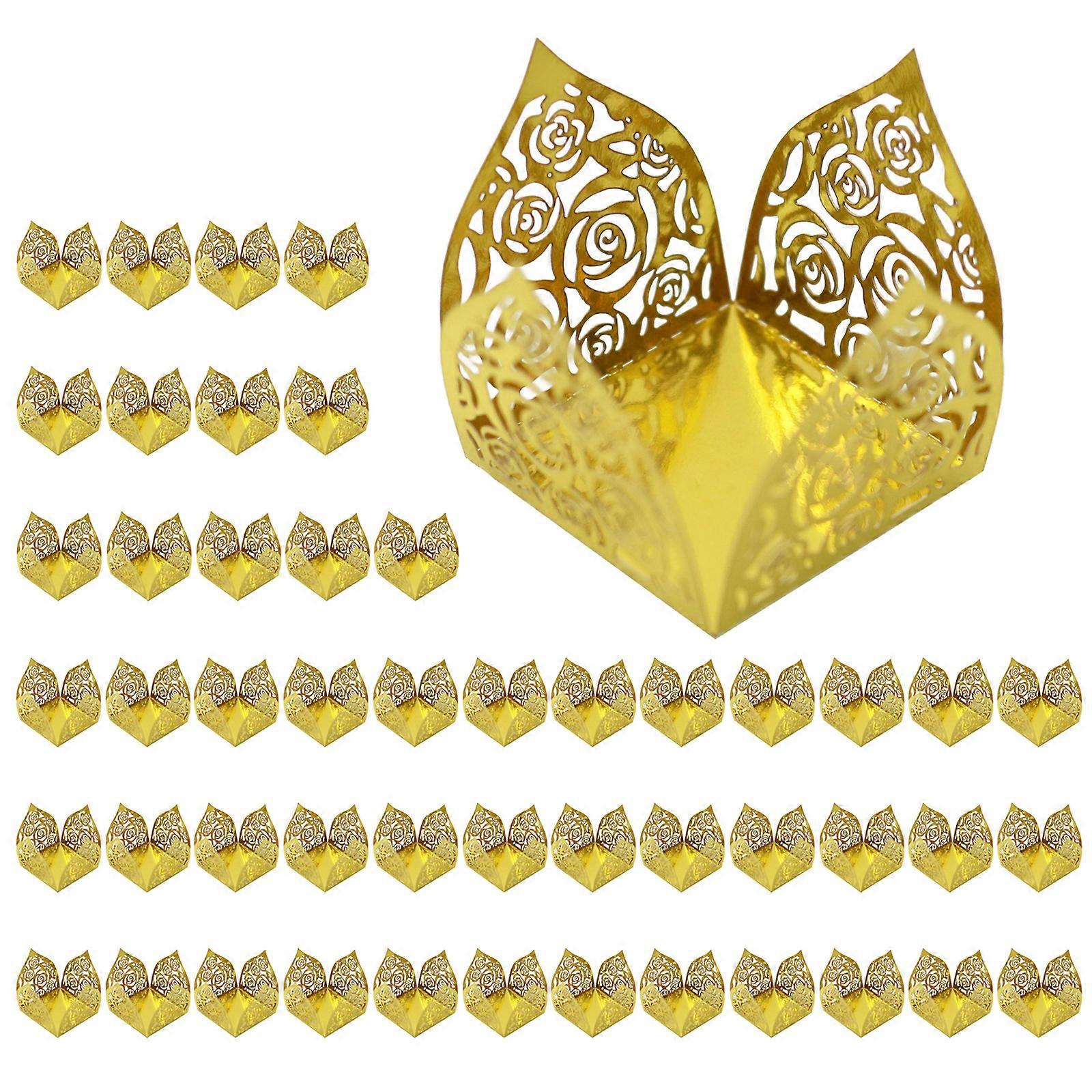 Decorative Foldable Candy Holder Mirrored Surfaces Rose Pattern Chocolate Holder For Event And Home Storage Multicolor