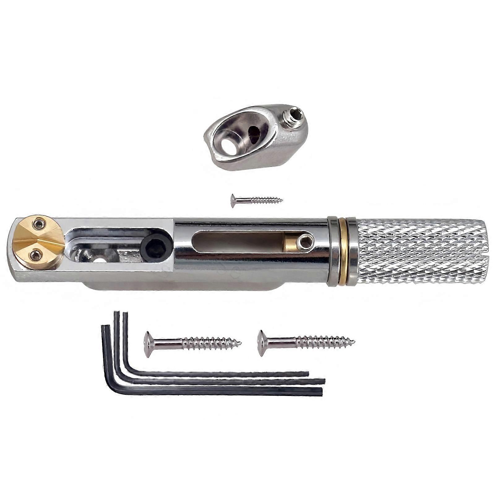 Headless Guitar Bridge Tailpiece Engineered For Precise Intonation And Extended Playability High Performances Bridge  Silver