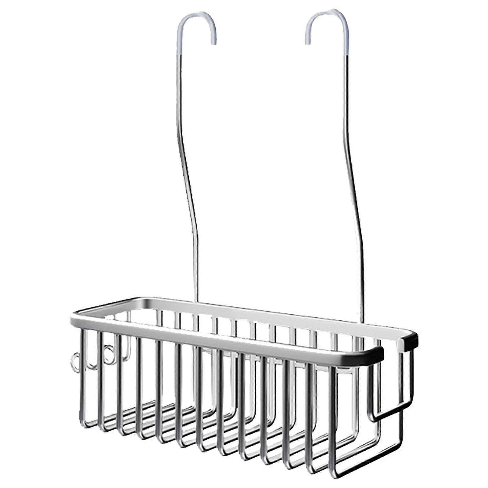 Practical Bathroom Hanging Storage Solution Quick Install Rustproof Storage with Protective Gaskets for Faucets  Matt silver