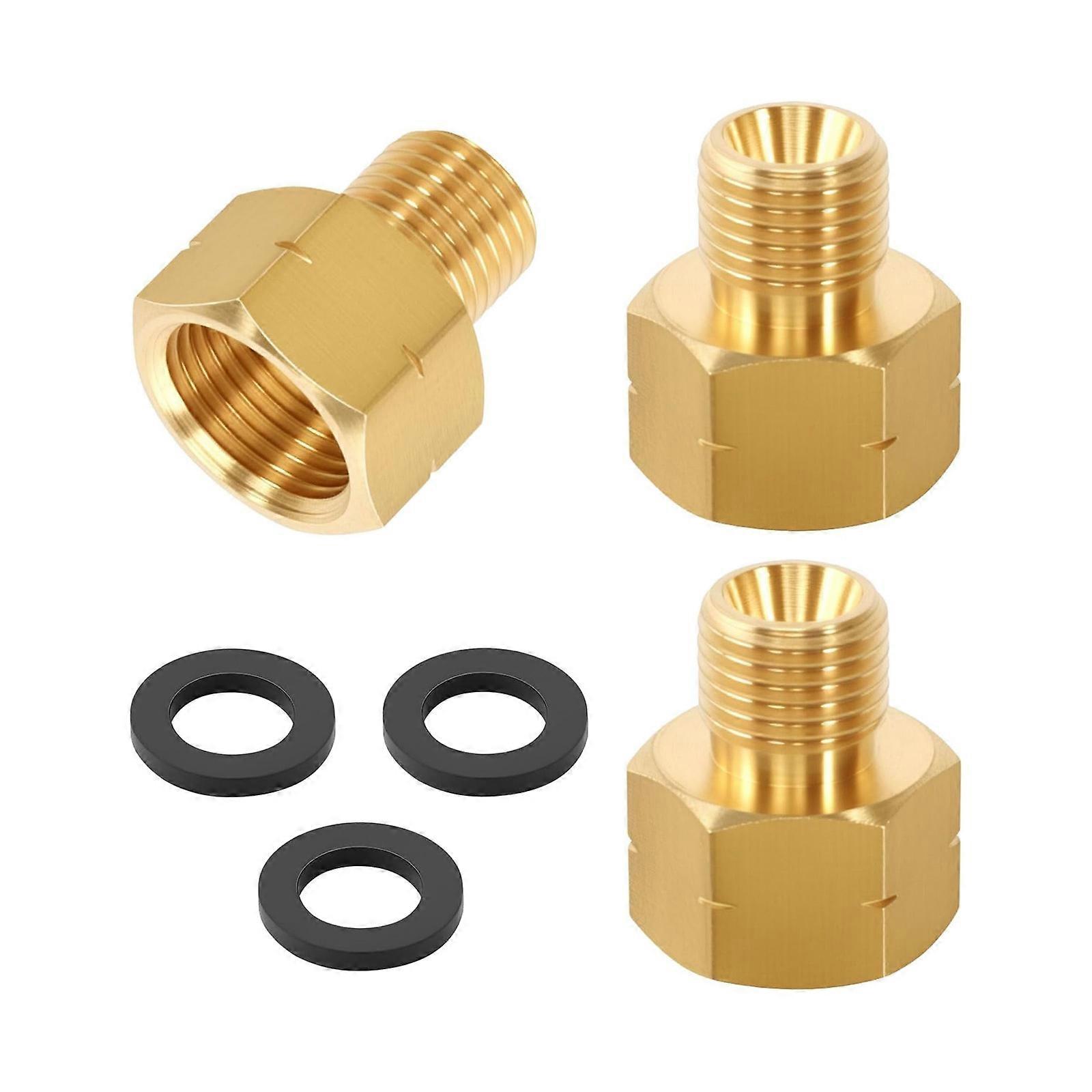 Brass LPG Gas Adapter 3/8" Internal Thread to 1/4" External Reverse Thread Leak Proof Connector LPG Tank Adapter Multicolor