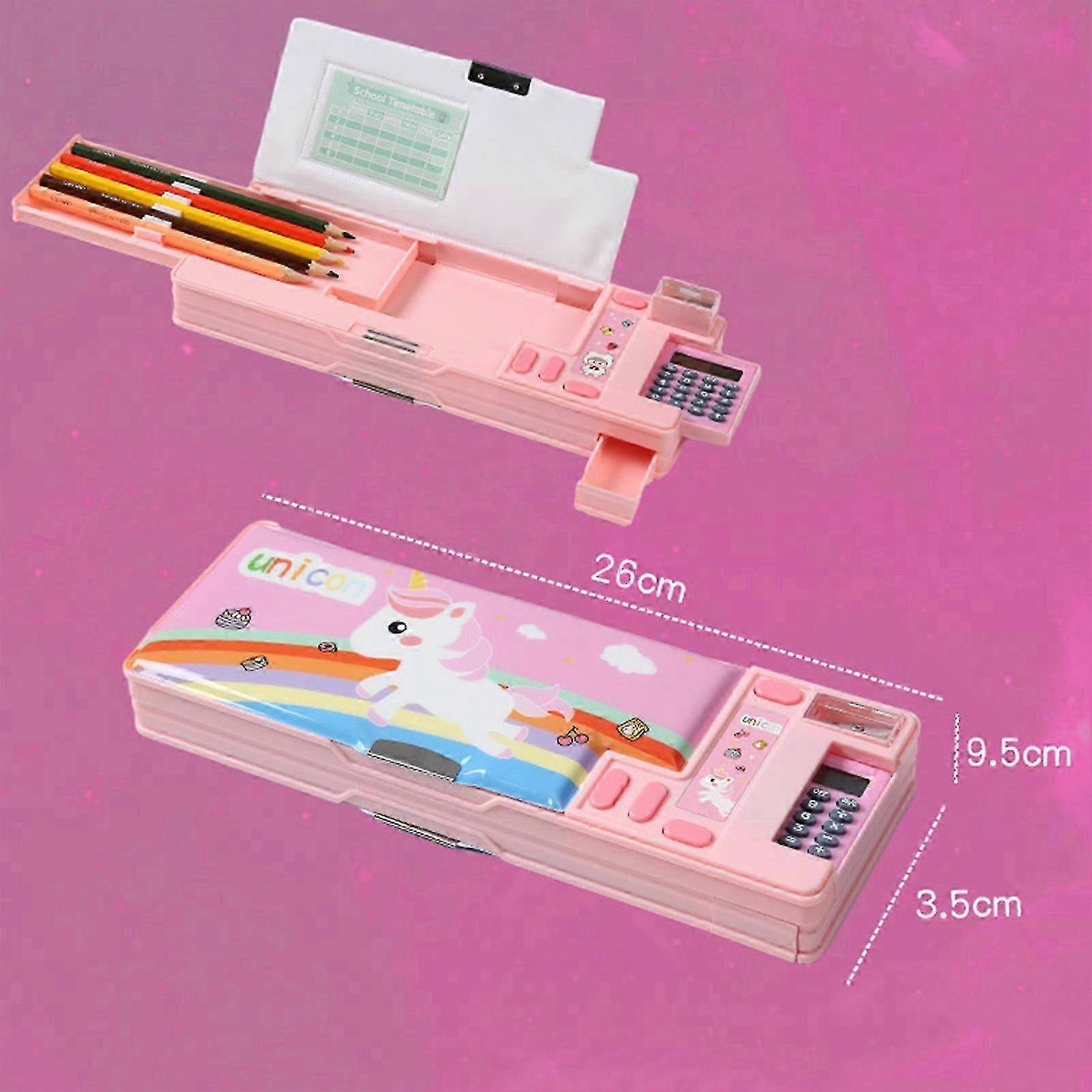 Multi-function organizer box for pencils - Plastic pop up case for teens