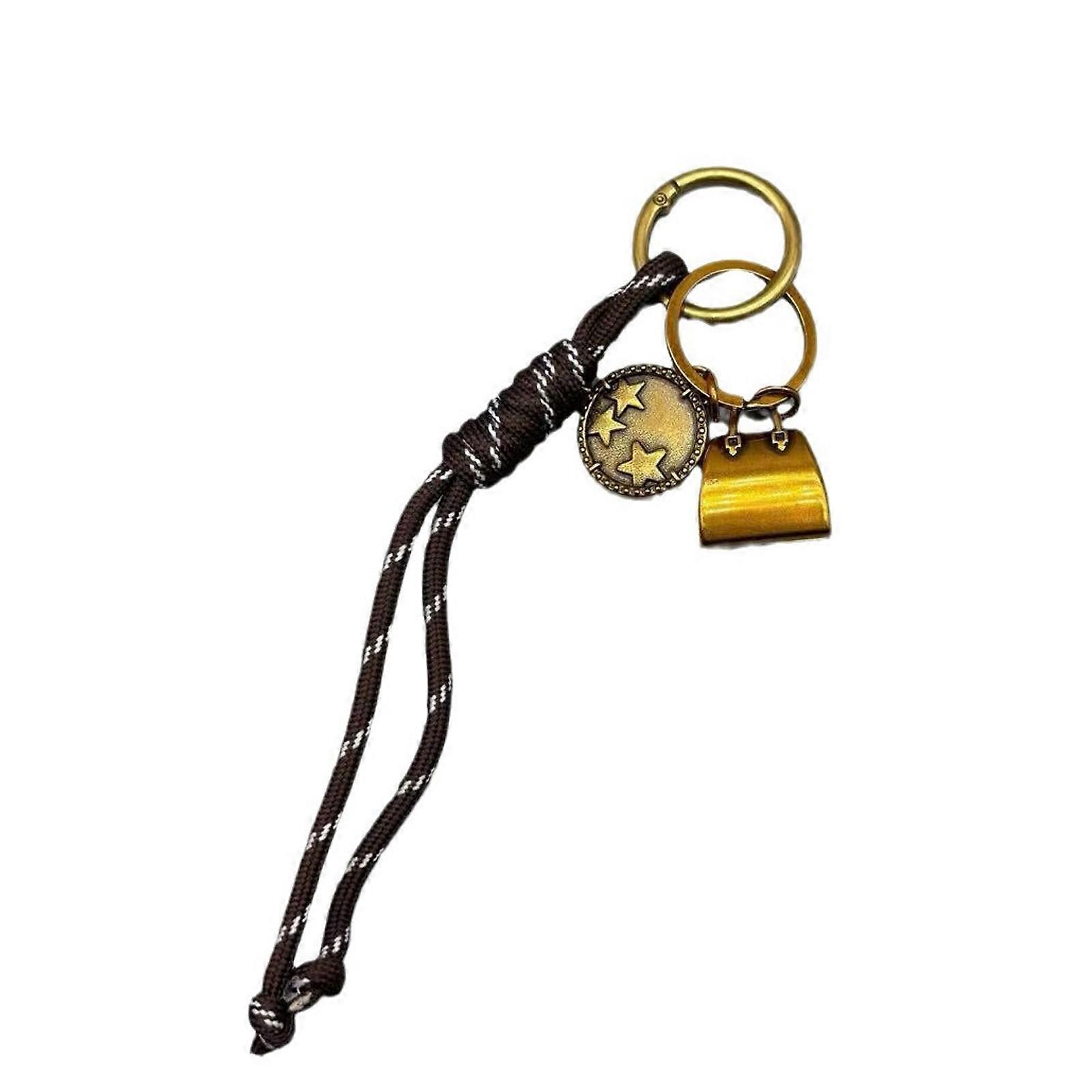 Tear Proof Key Organiser Braided Alloy Bag Badge Pendant Compact Design For Everyday Use School Work Commute Multicolor