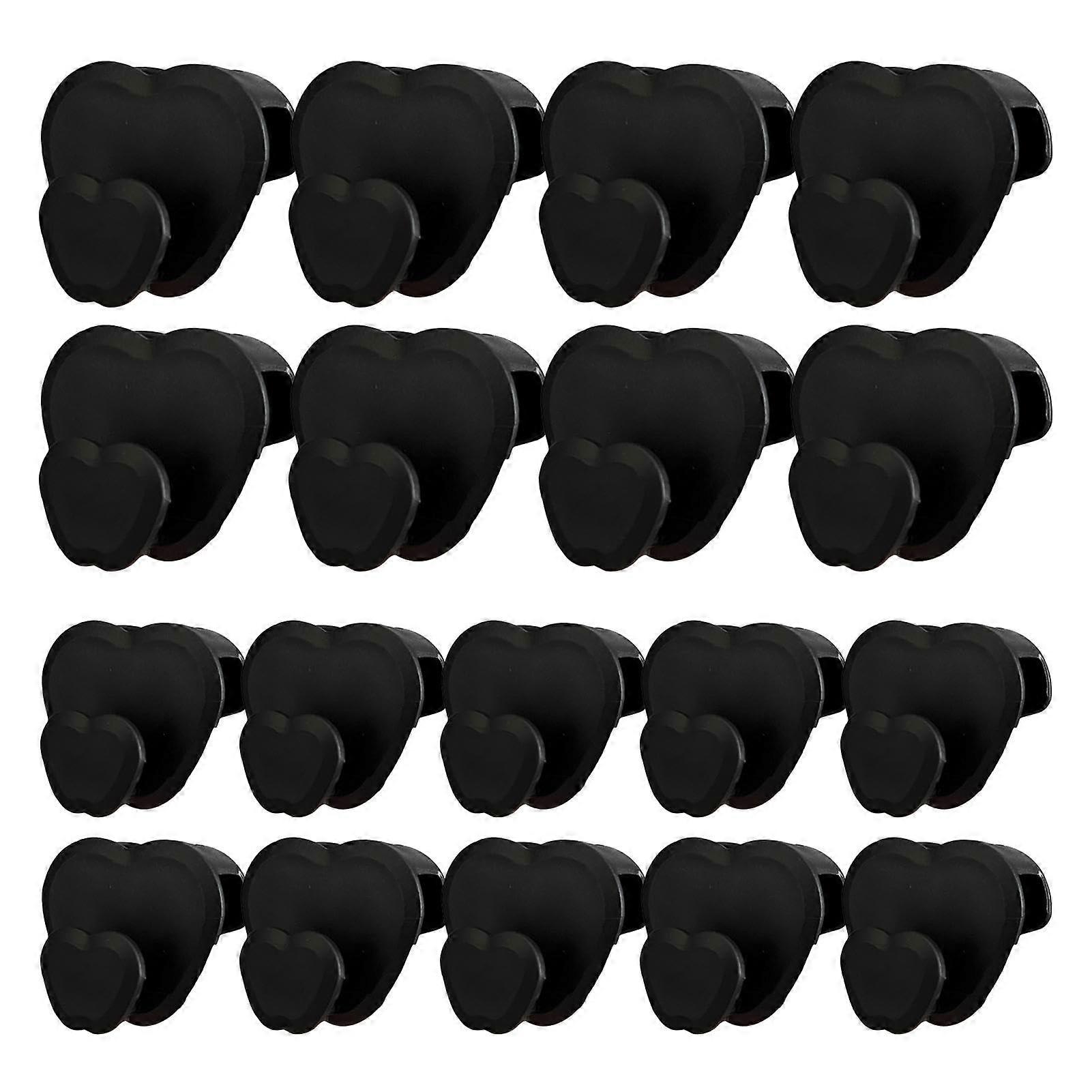 Hanging Connector Hooks HeavyDuty 18Piece Set Connecting Loop Hooks SpaceSaving Black Closet Organizers Set B
