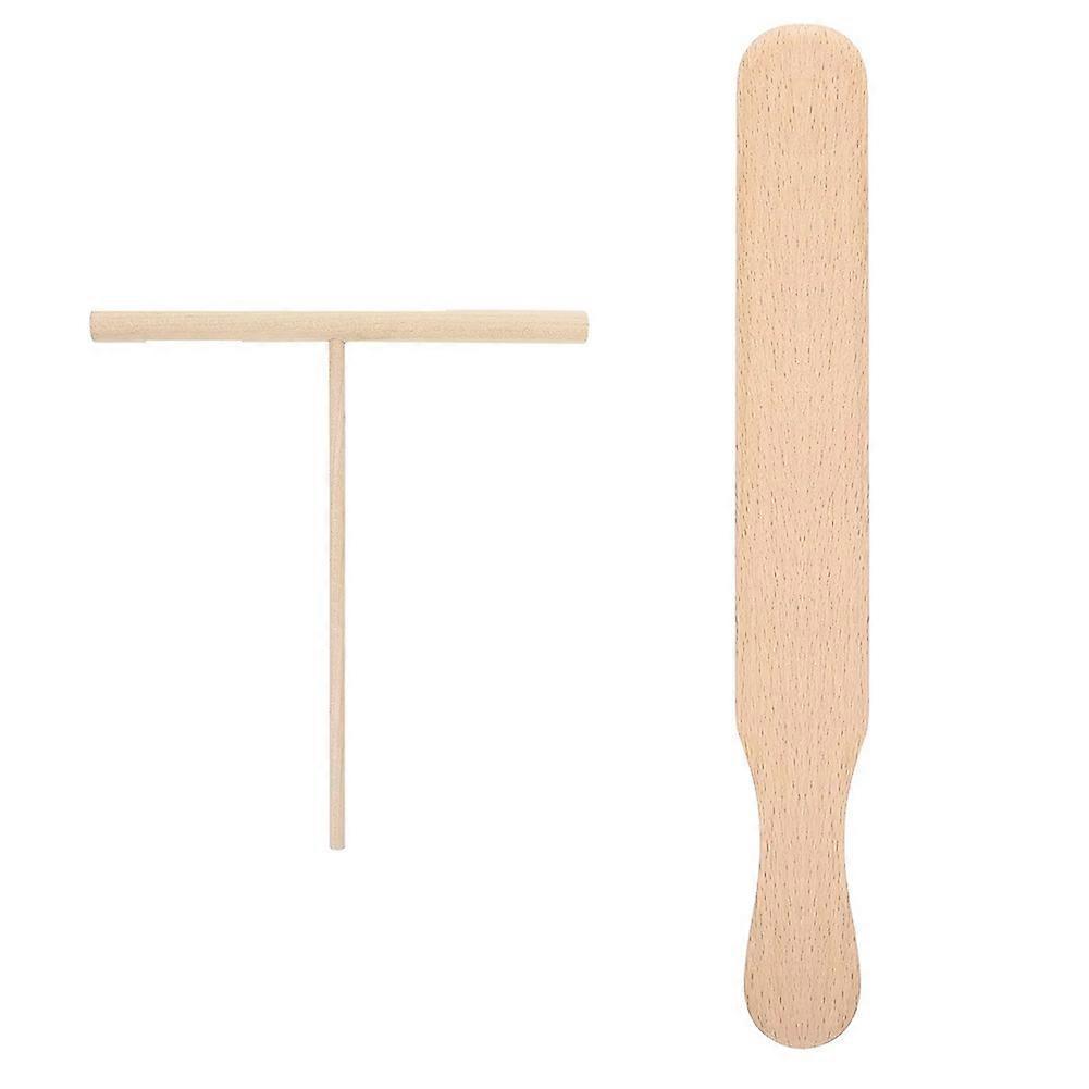 Pancake Spreader Scraper Wooden Utensil Pancake Pancake Pan Set Baking Cooking Spatula Tool Scraper Wooden Rake