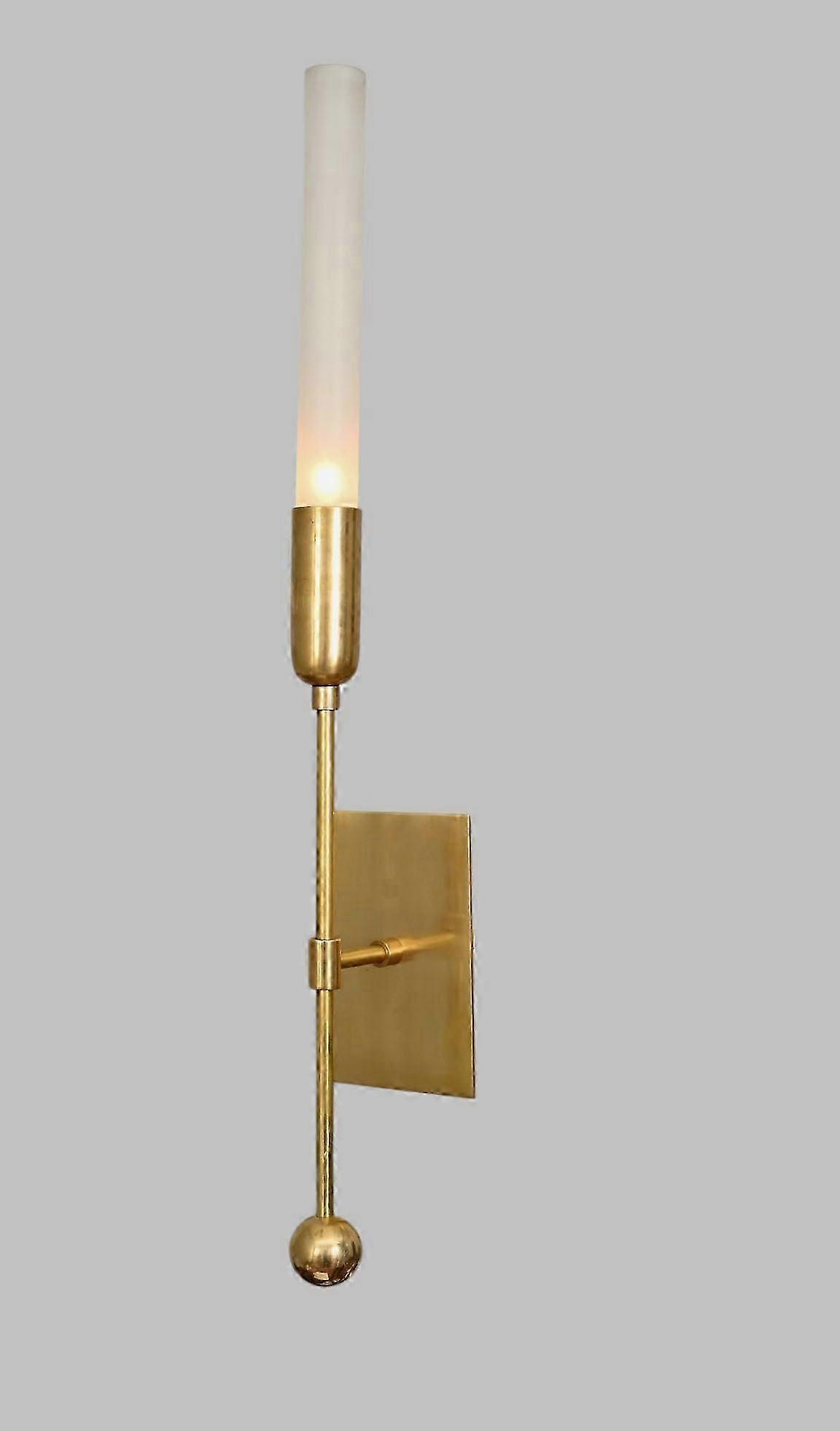 Tassel 1 Sconce: Glass Tube & Raw Brass Elegance In One Lamp