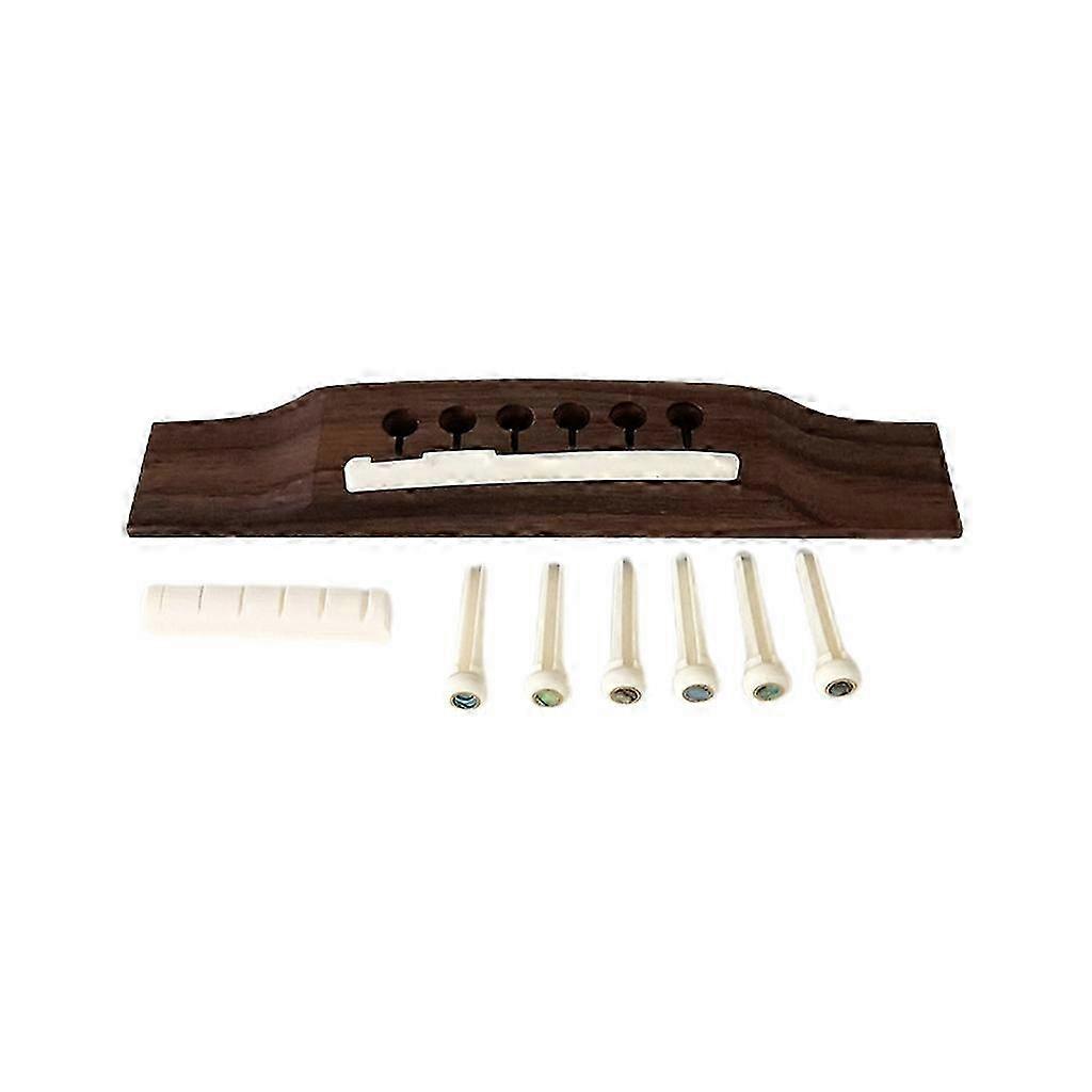 Guitar Bridge Pin Saddles Nut for Folk 6 strings Guitar Replacement Part