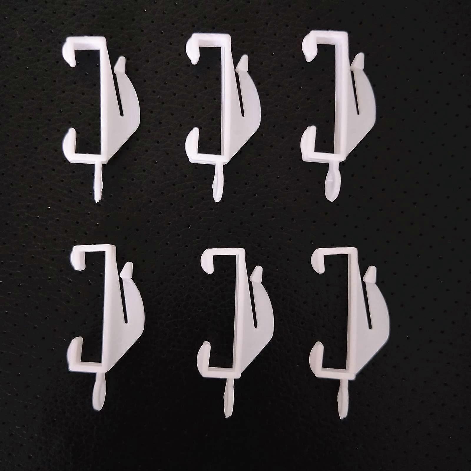 Curtain Hooks and Track Gliders Set, Plastic White Rail Slides for Window, Door and Shower Curtains
