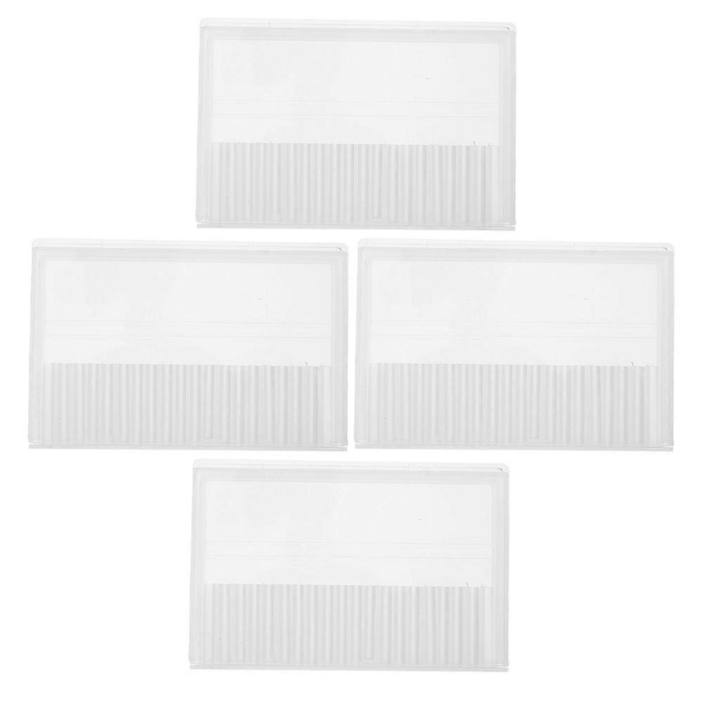 Manicure Drill Bit Organizer for Storage Use 4Pcs Portable Transparent Plastic Box