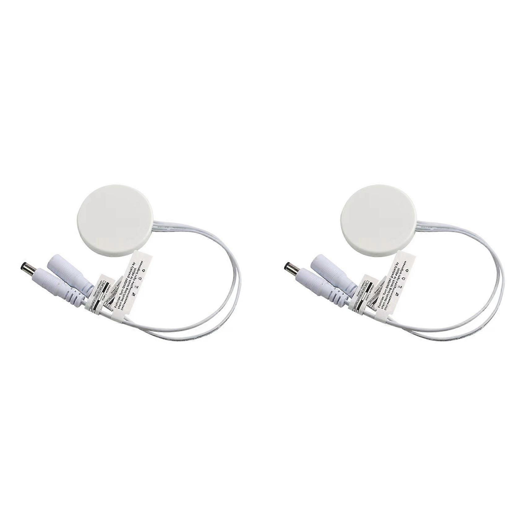 2X Wood Panel LED Touch Sensor Dimmer Switch Hidden Switch Touch Switch for LED Strip White