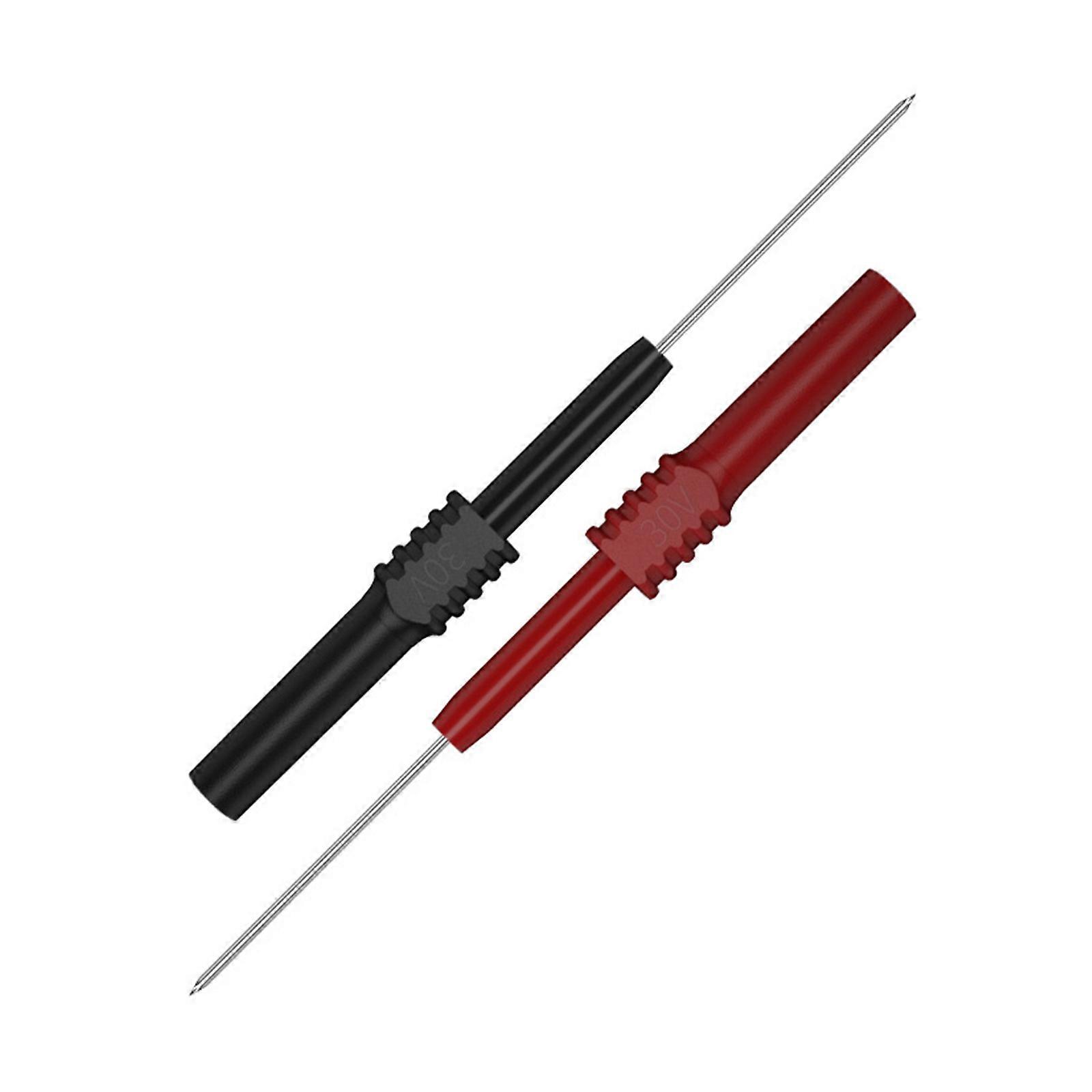 Flexible Multimeter Needle Probes with Bendable Tip and 4mm Banana Plugs for Accurate Testing in Tight Space Multicolor