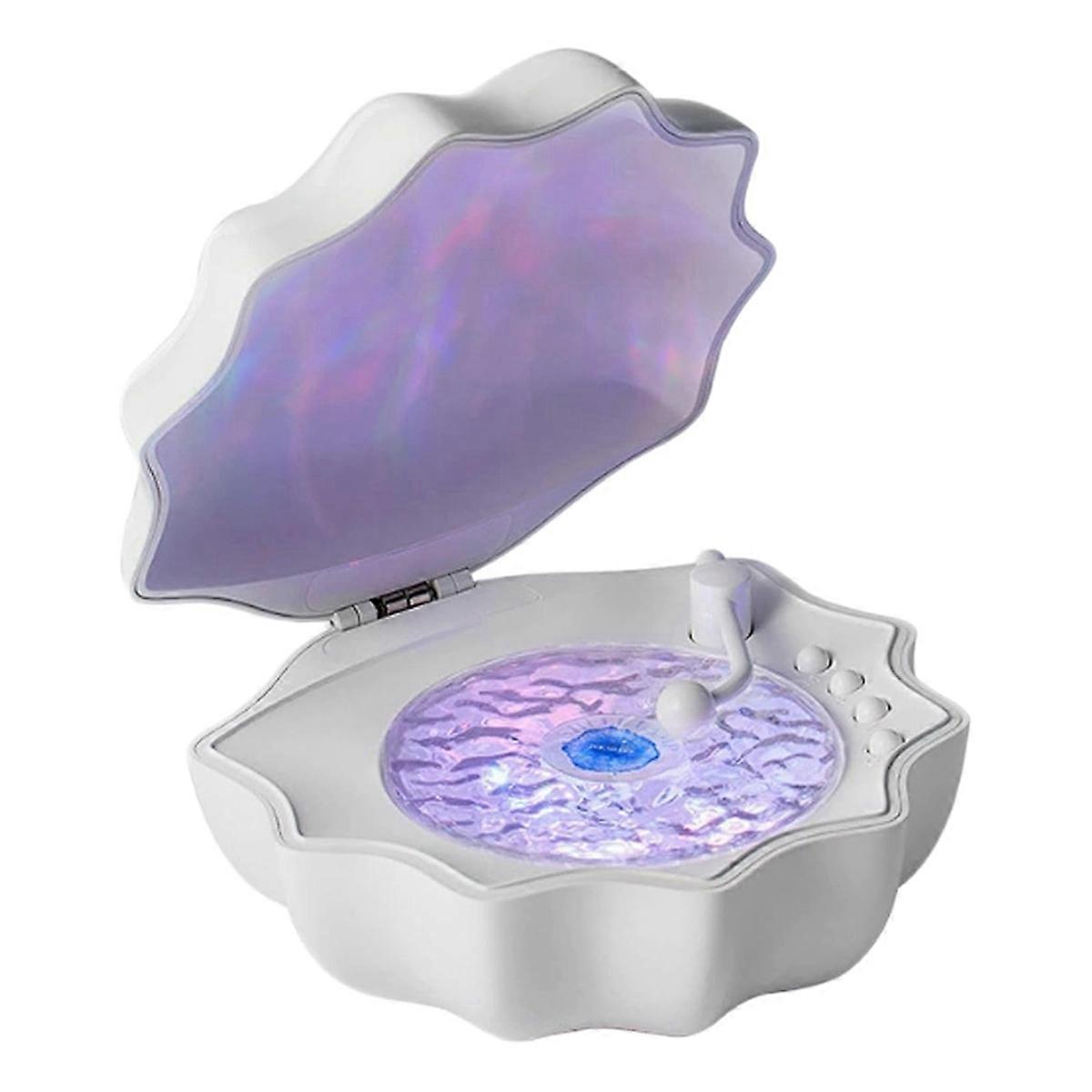 Shell Speaker Shell Lamp Wireless Bluetooth Speaker Subwoofer Sleeping Desktop Ornaments Gift for Friends White