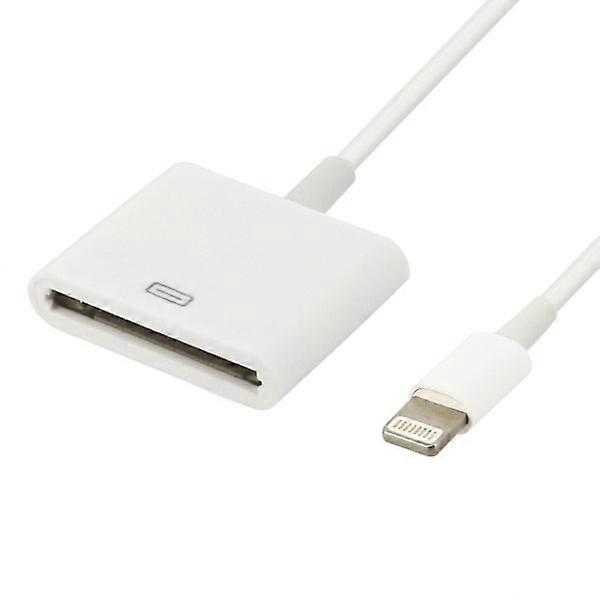 Lighting adapter cable to 30-pin charging and syncing white compatible with iPhone
