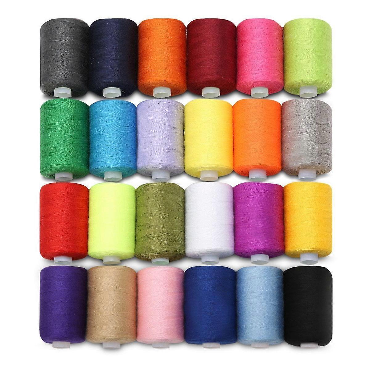 Spool Sewing Thread Assortment Coil 24 Color 218 Yards Each Polyester Thread Sewing Kit All Purpose Polyester Thread for Hand and Machine Sewing