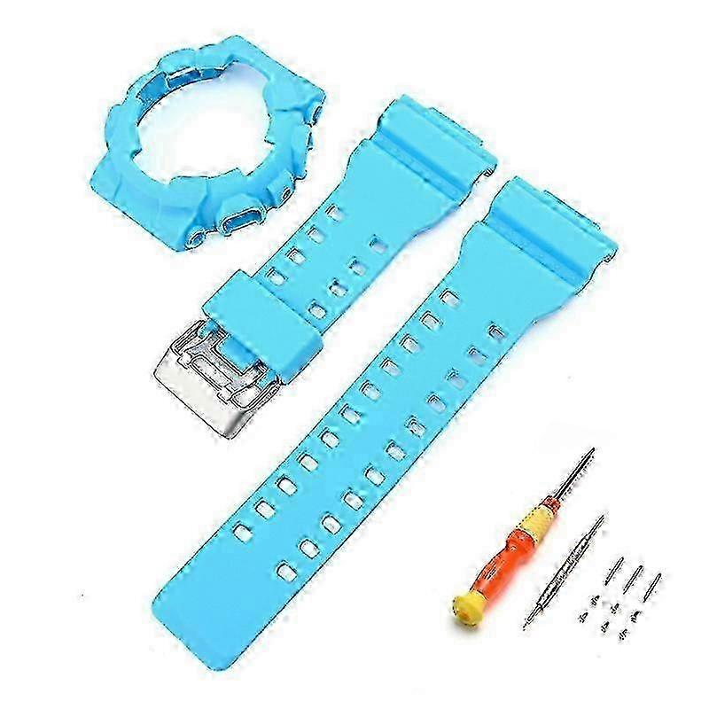Watch band adapter set for Casio GA-100 GA-110 with durable replacement straps