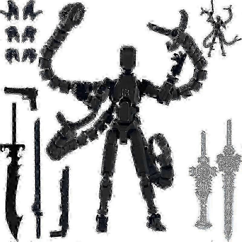 Assembly Completed 5.2in T13 Action Figure 3D Printed Multi-Jointed Movable Titan 13 Lucky Dummy Nova Robot Action Figure Gifts