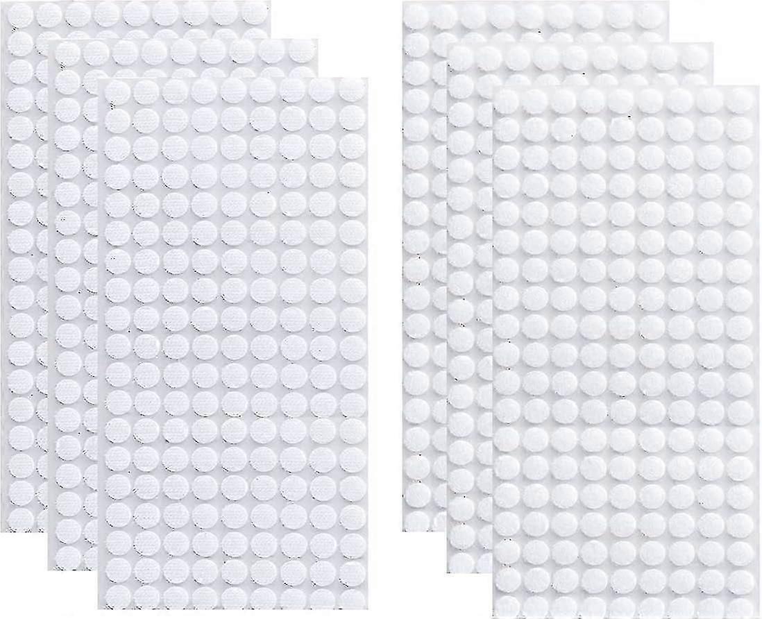 500 X 5mm Adhesive Hook And Loop (white), Round Adhesive Hook And Loop Self-adhesive Back Dot Coin, Self-adhesive Dot Coin Back Dot Coin
