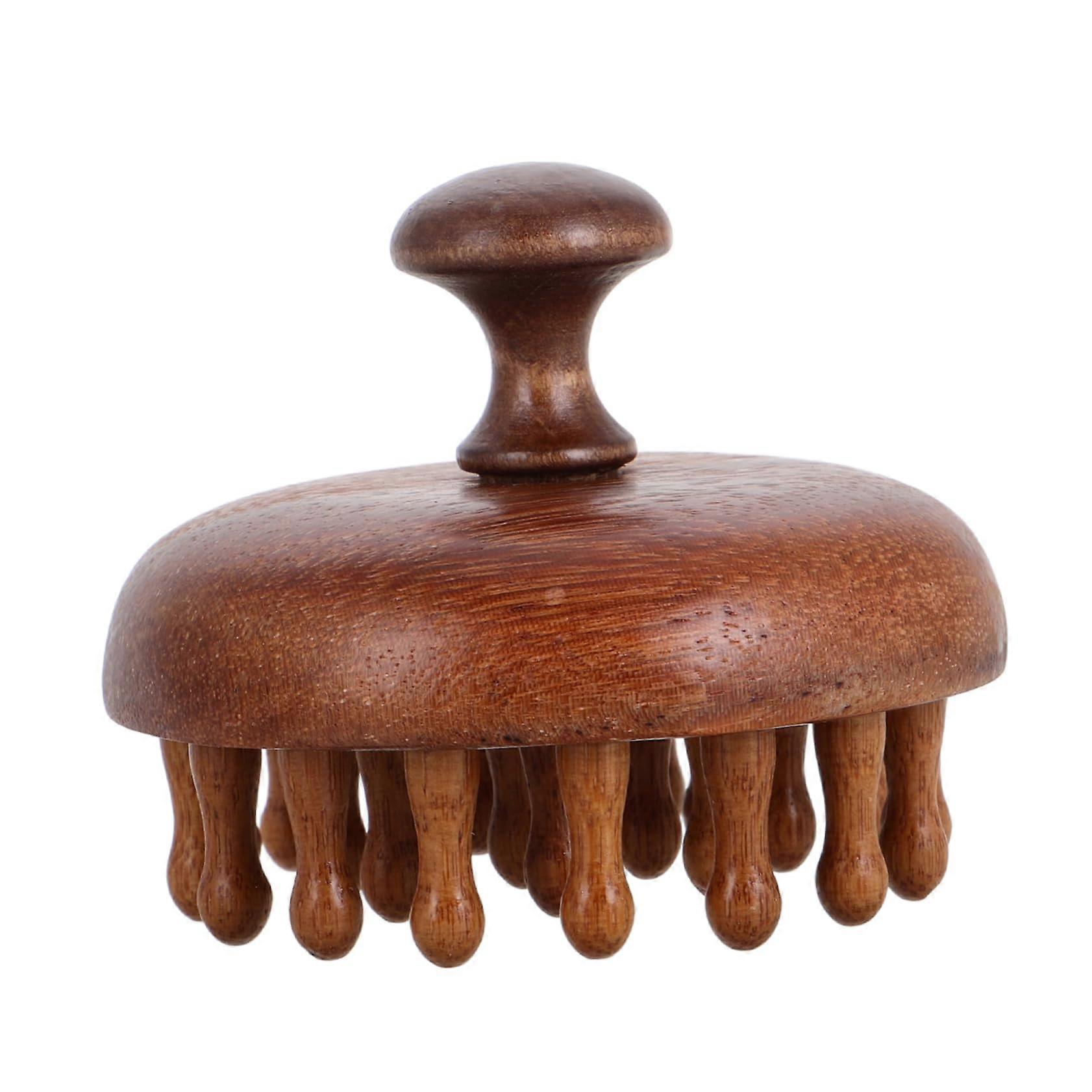 Wooden Scalp Massager Wide Tooth Hair Comb for Dandruff Removal and Holistic Scalp Health