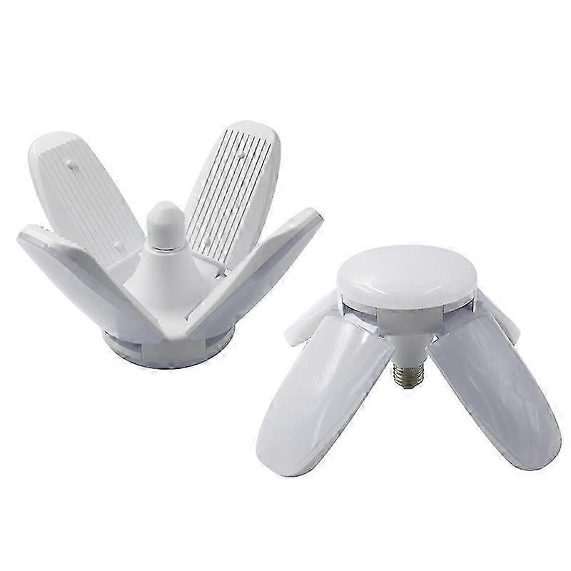 60w Led Garage Light, E27 6000 Lumens Security Ceiling Light, Adjustable 4 Panel Deformable Workshop Light, Super Bright Daylight For Garage, Warehous