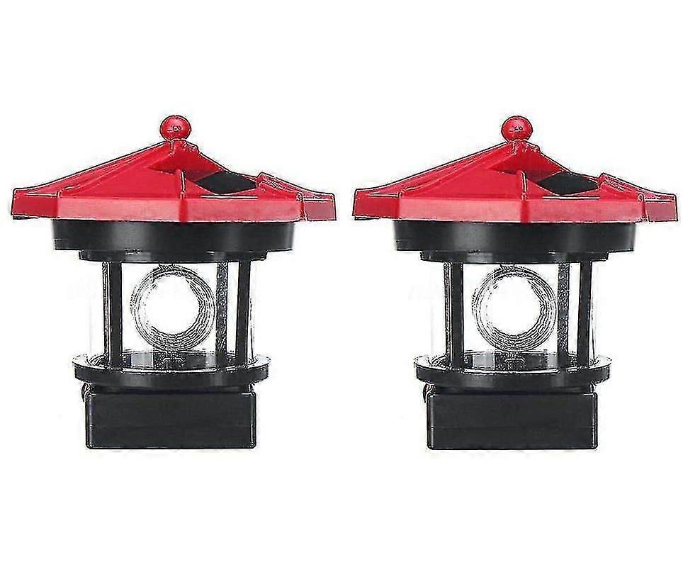 2pcs Led Solar Powered Lighthouse Solar Lights, Fire Tower Guide Outdoor Decor Lamp