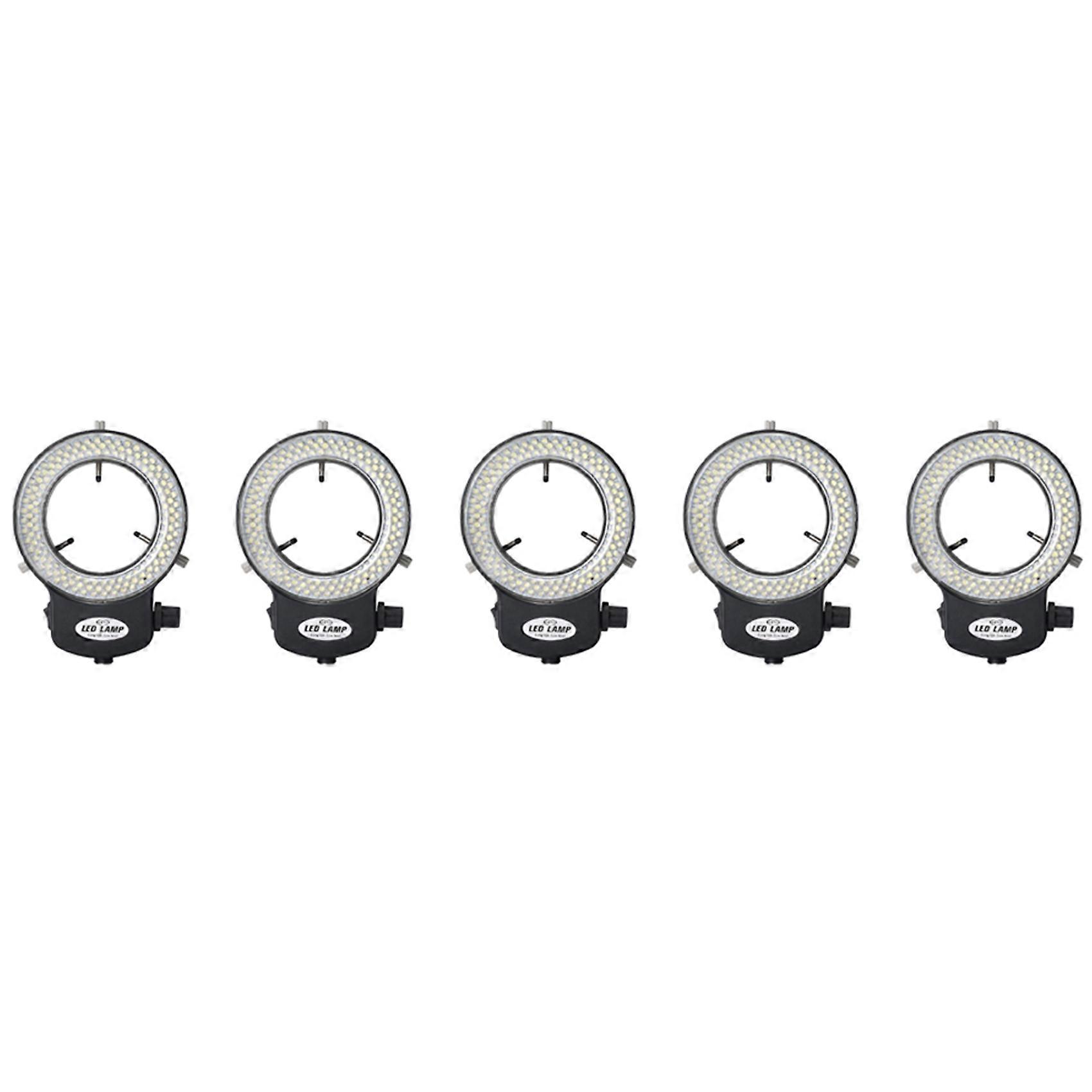 5X Microscope Light Ring Light Adjustable 144 Lamp Beads LED Light Source Industrial Microscope Ring Illuminator EU Plug