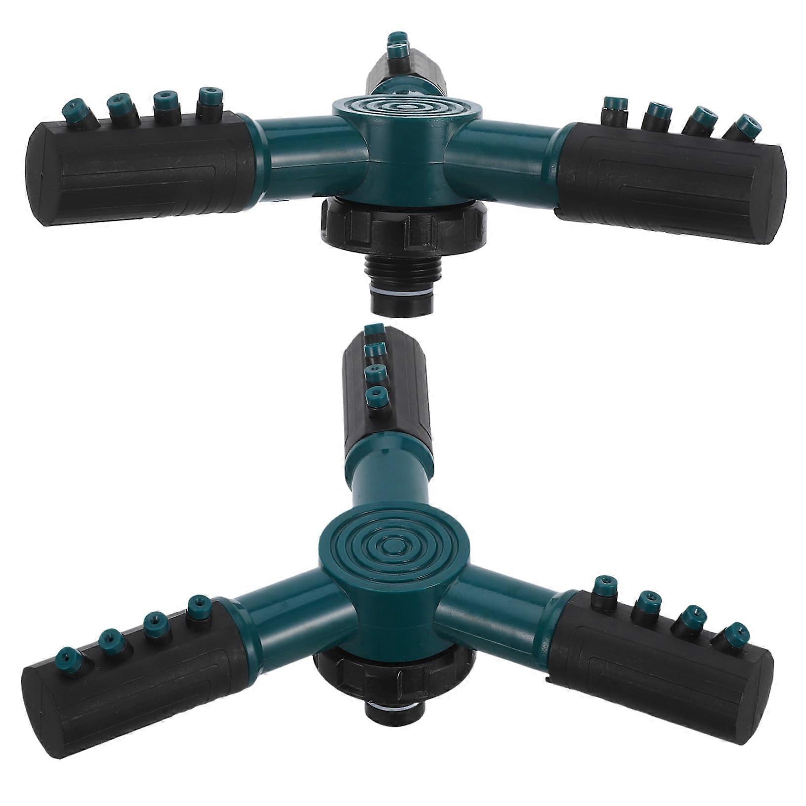 2pcs Automatic Rotating Garden Sprinkler with Adjustable Spray Range and Quick Hose Connection